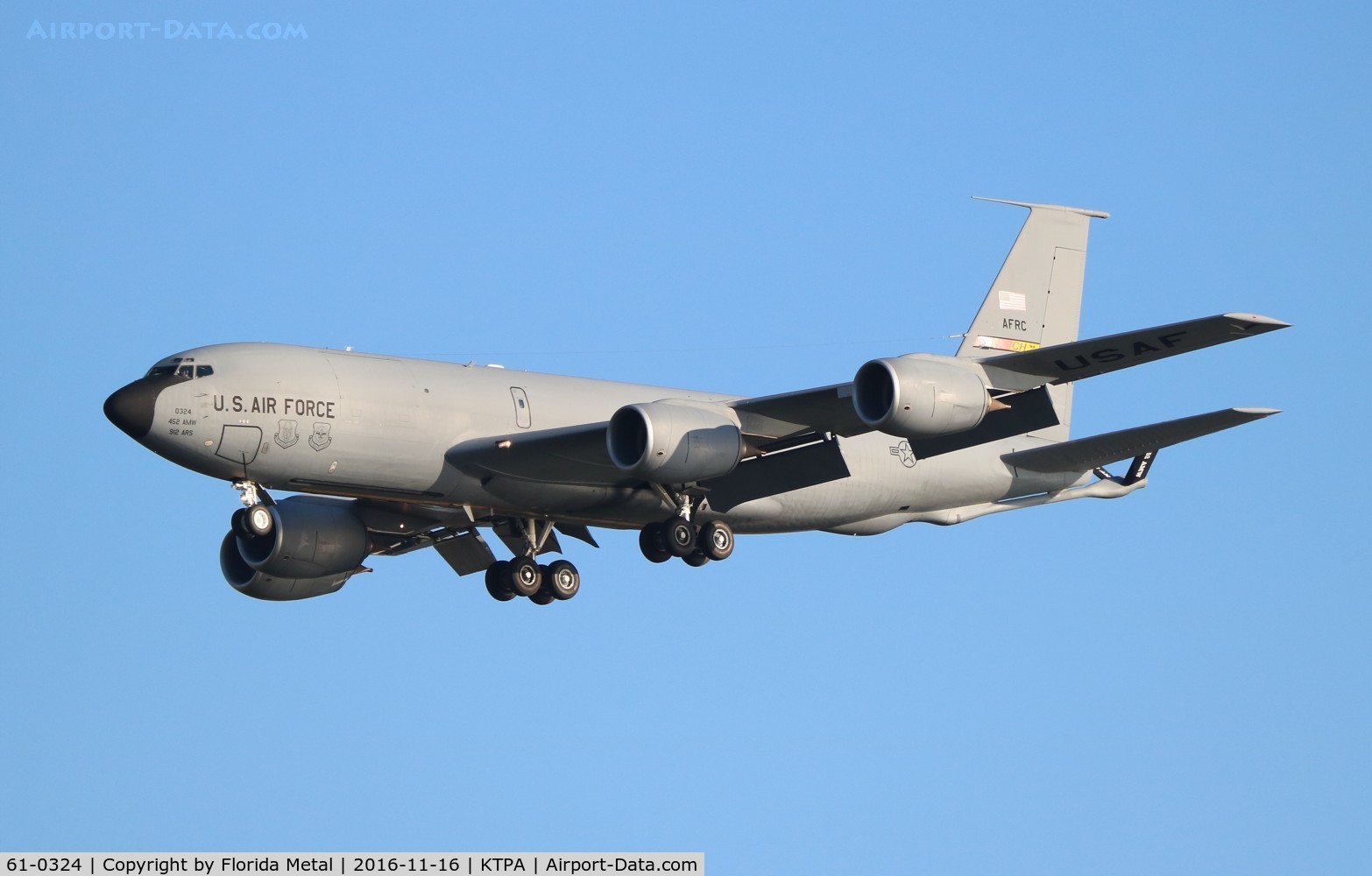 61-0324, 1961 Boeing KC-135R Stratotanker C/N 18231, USAF KC-135R zx TPA 1L
