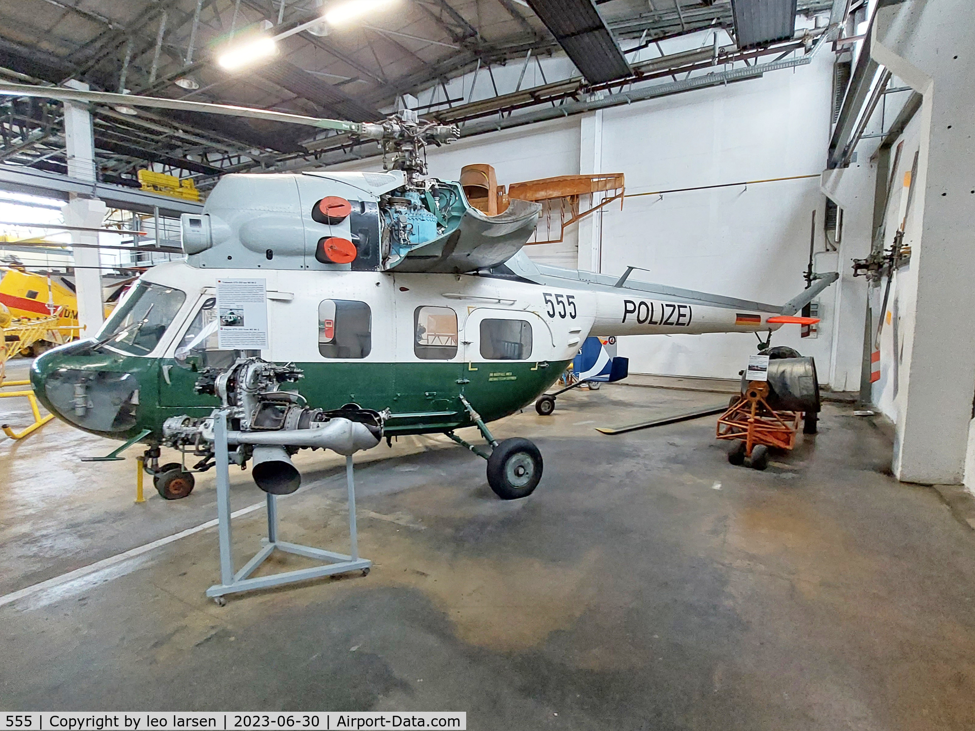 555, Mil (PZL-Swidnik) Mi-2U C/N 543620074, Wernigerode Air Museum 30.6.2023