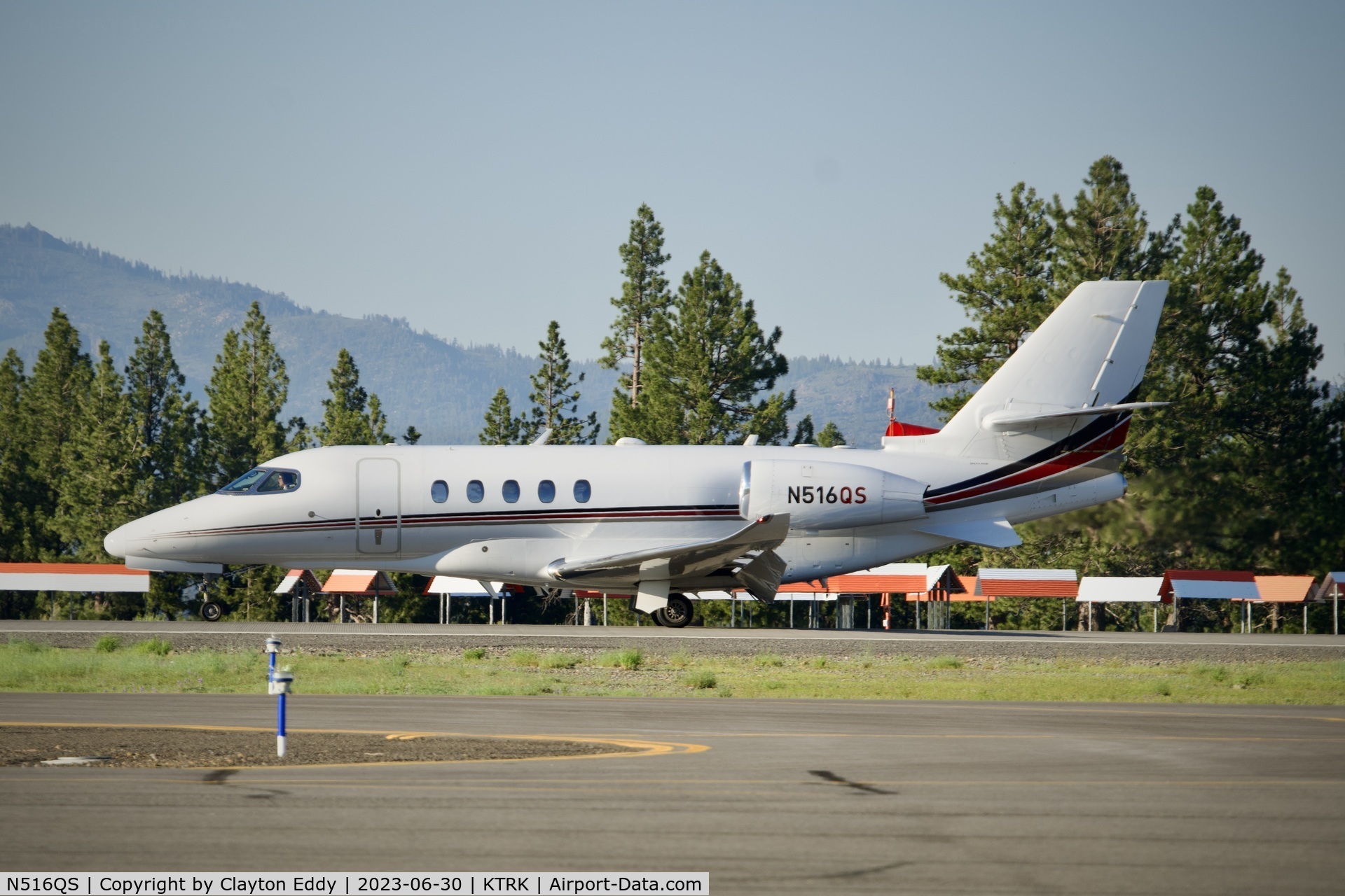 N516QS, 2018 Cessna 680A Citation Latitude C/N 680A0149, Truckee Tahoe airport in California 2023.
