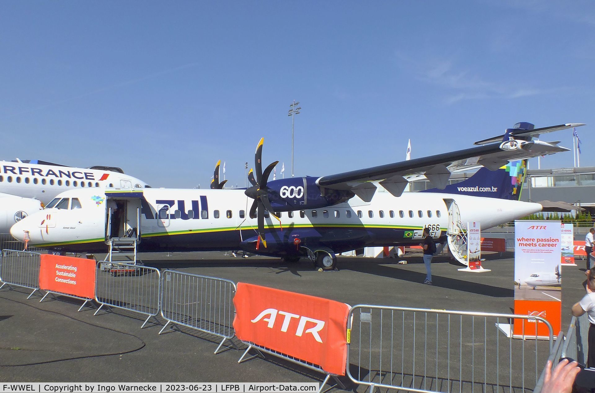 F-WWEL, 2023 ATR 72-600 (72-212A) C/N 1666, ATR 72-600 for Azul Linhas Aéreas at the Aerosalon 2023, Paris