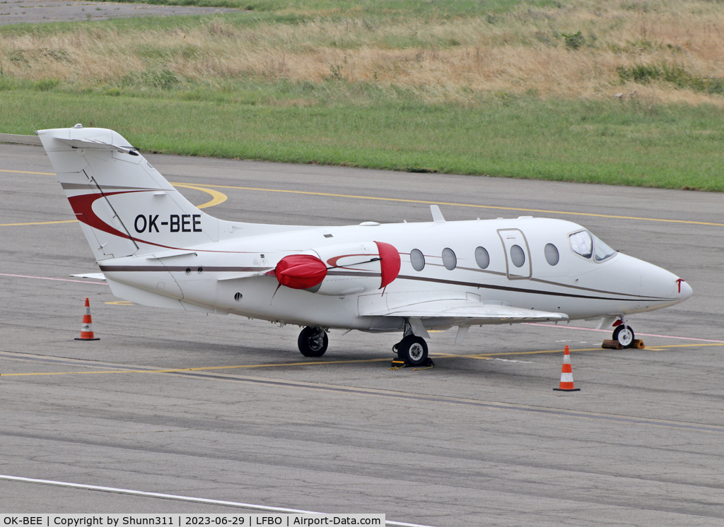 OK-BEE, 2000 Raytheon Beechjet 400A C/N RK-293, Parked at the General Aviation area...