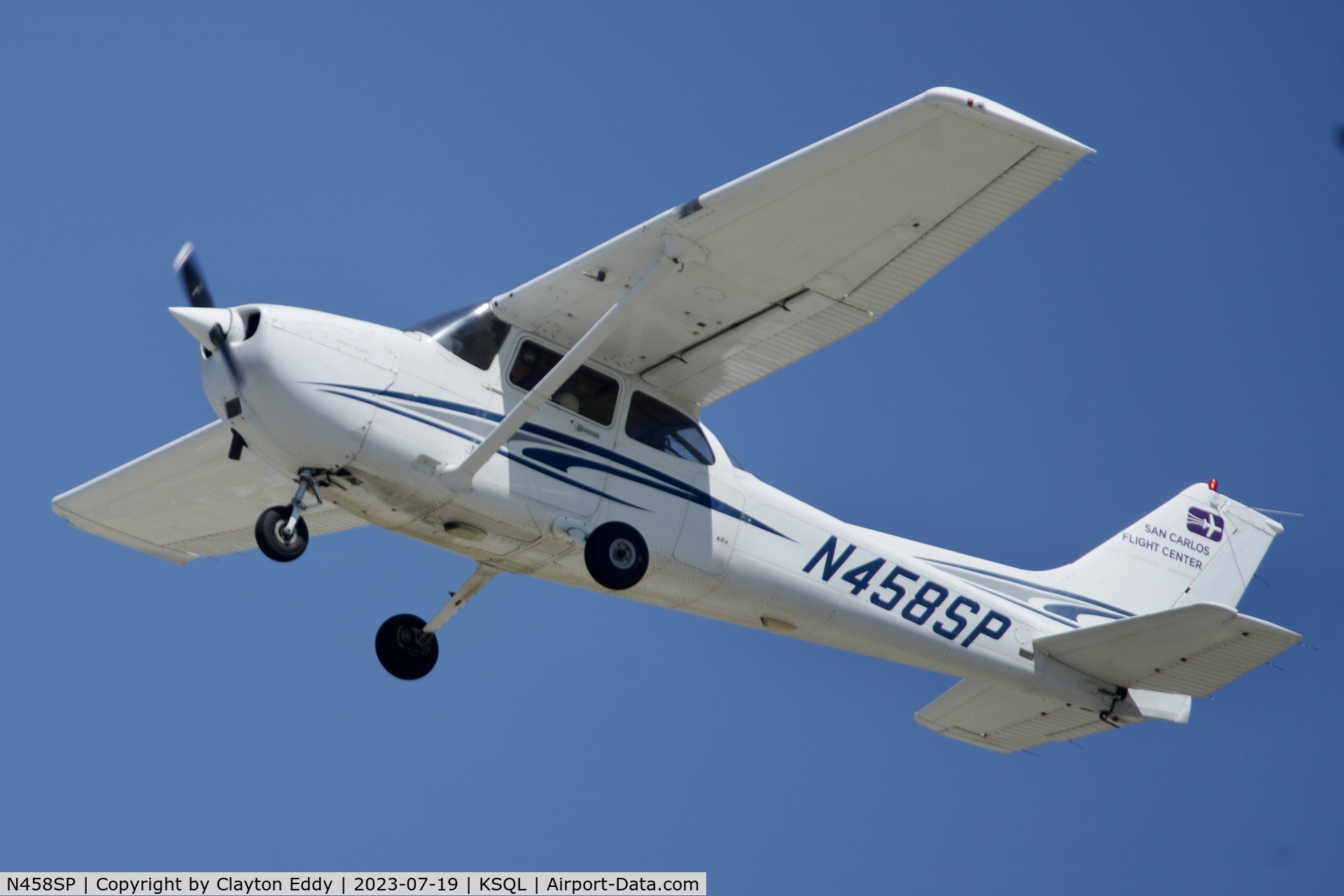 N458SP, 1999 Cessna 172S C/N 172S8323, San Carlos airport in California 2023.