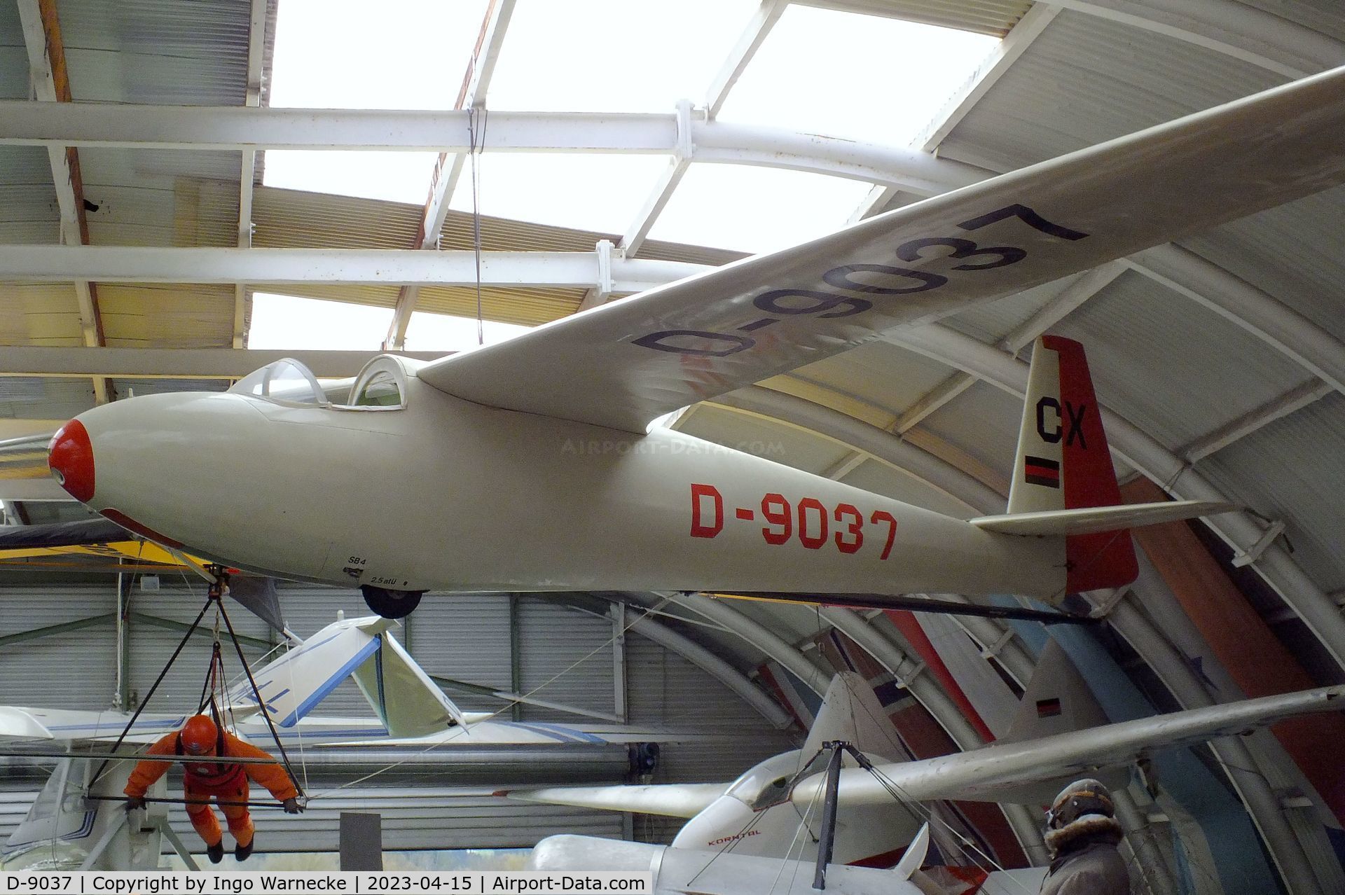 D-9037, 1965 Schleicher Ka-6CR Rhonsegler C/N 6450, Schleicher Ka 6 CR Rhönsegler at the Internationales Luftfahrtmuseum, Schwenningen