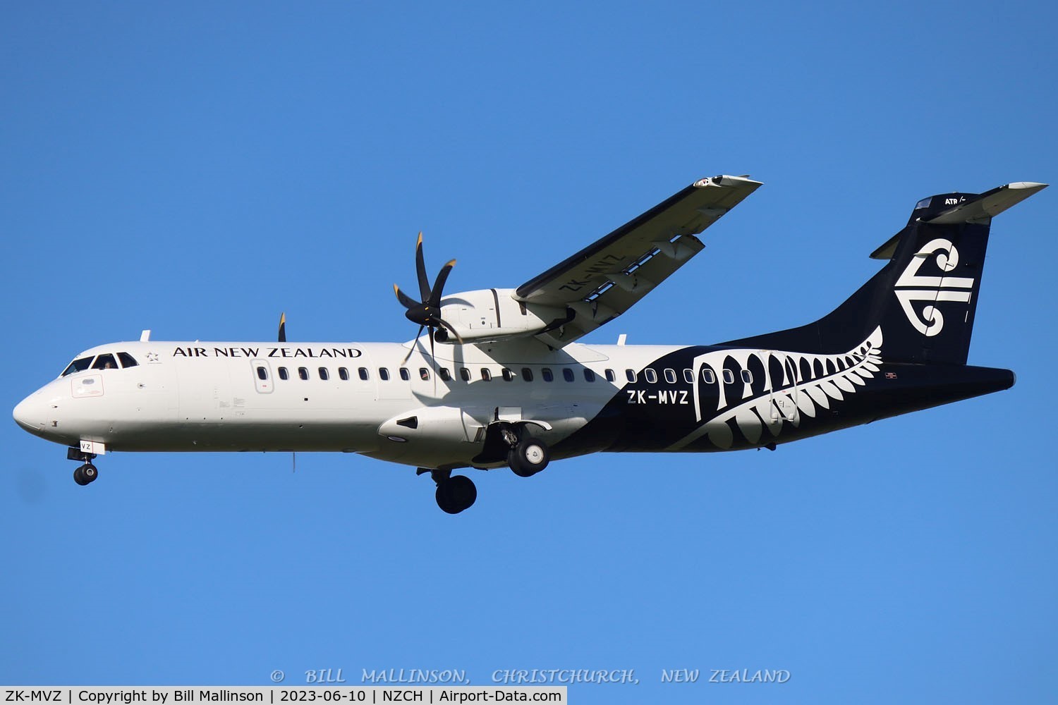ZK-MVZ, 2019 ATR 72-212A C/N 1562, NZ5785 from ROT