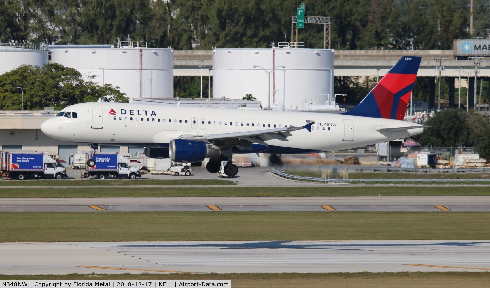 N348NW, 1993 Airbus A320-212 C/N 410, DAL A320 zx DTW-FLL