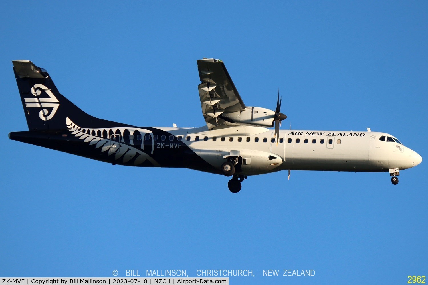 ZK-MVF, 2015 ATR 72-600 C/N 1228, NZ5785 from ROT