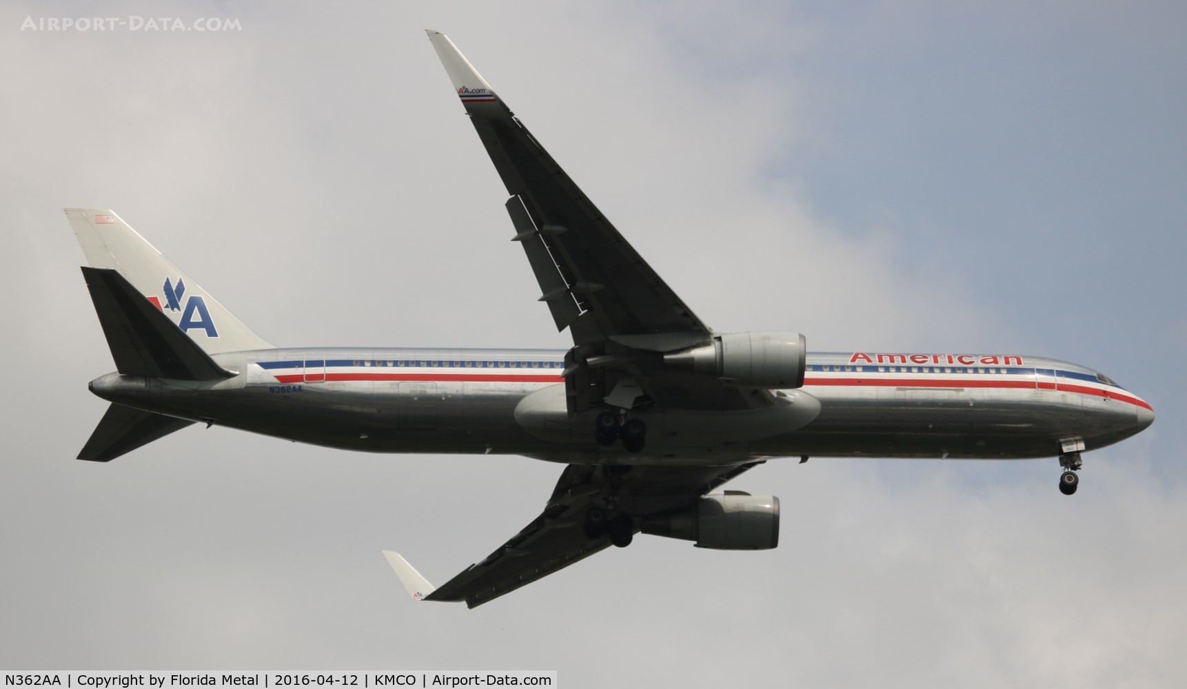 N362AA, 1988 Boeing 767-323 C/N 24043, AAL 763 zx ORD-MCO