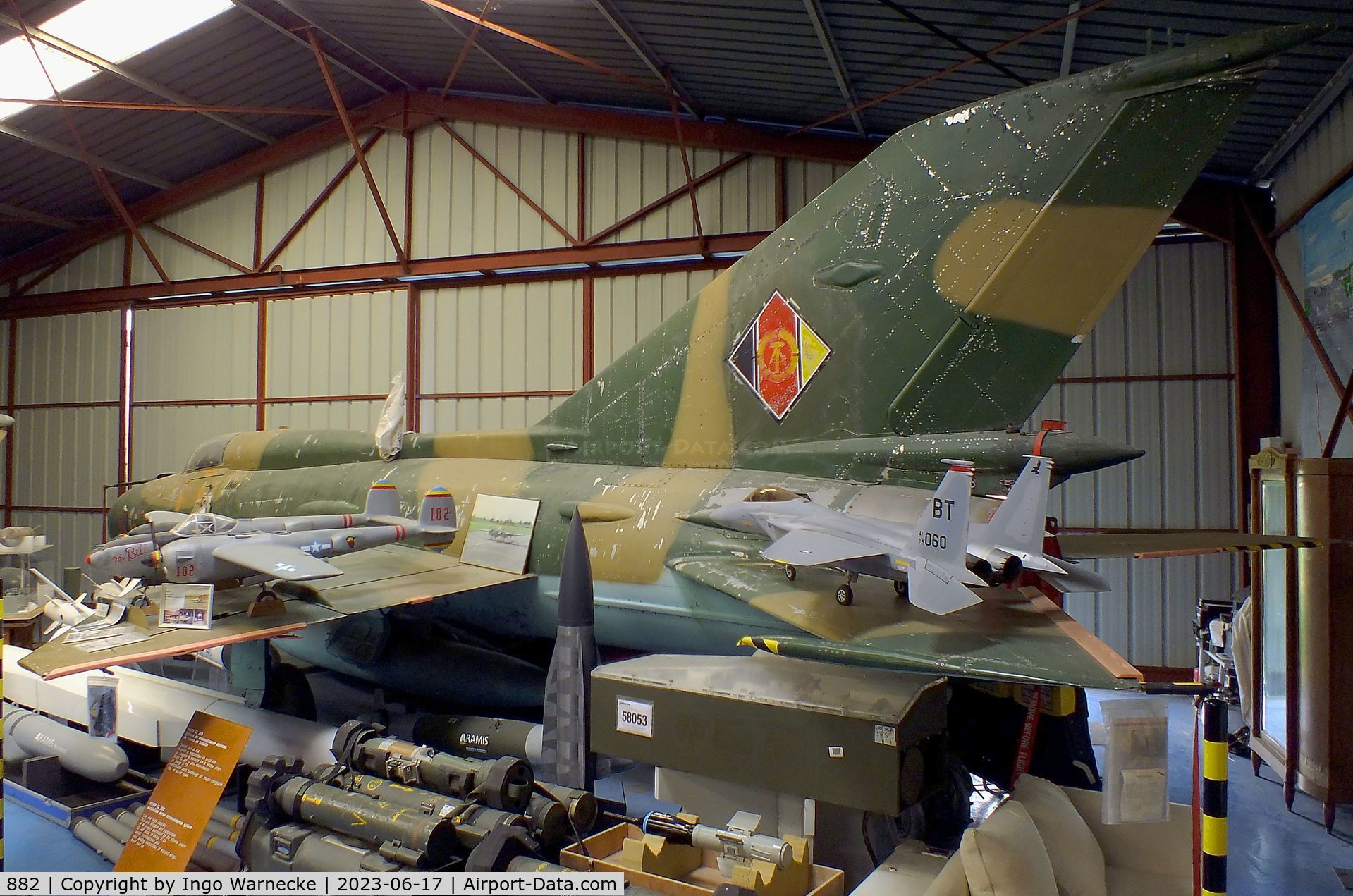 882, Mikoyan-Gurevich MiG-21SPS C/N 94A5207, Mikoyan i Gurevich MiG-21SPS FISHBED-F at the Musee de l'Epopee de l'Industrie et de l'Aeronautique, Albert
