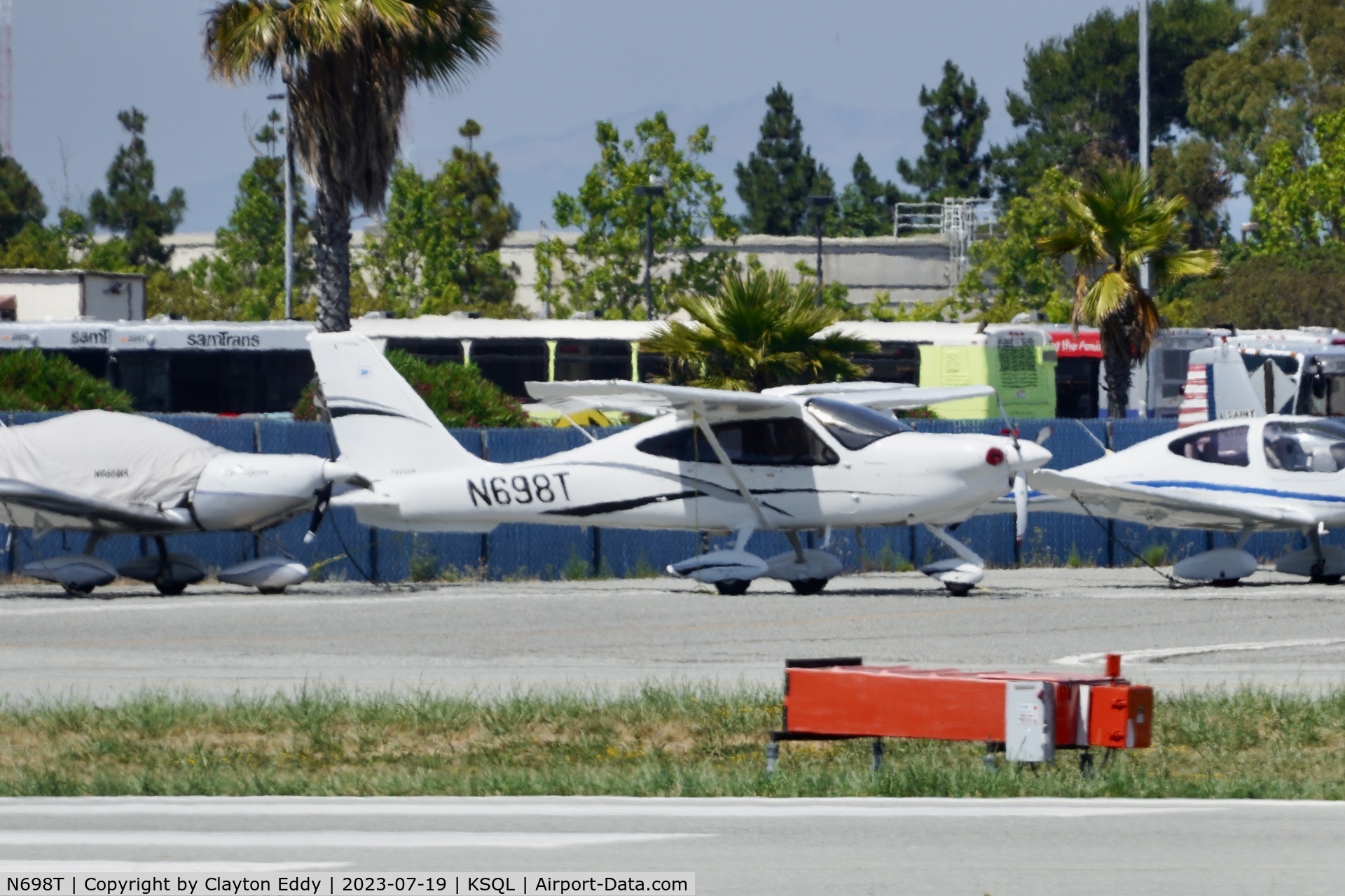 N698T, 2019 Tecnam P2010 C/N 098/UC, Long shot. San Carlos Airport in California 2023.