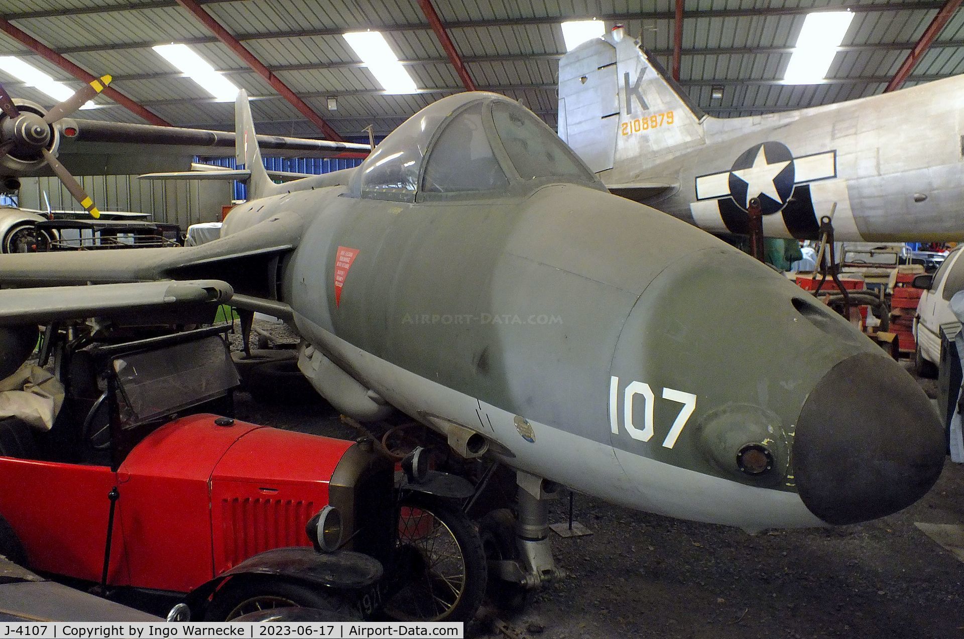 J-4107, Hawker Hunter F.58A C/N S4/U/3339, Hawker Hunter F58A at the Musee de l'Epopee de l'Industrie et de l'Aeronautique, Albert
