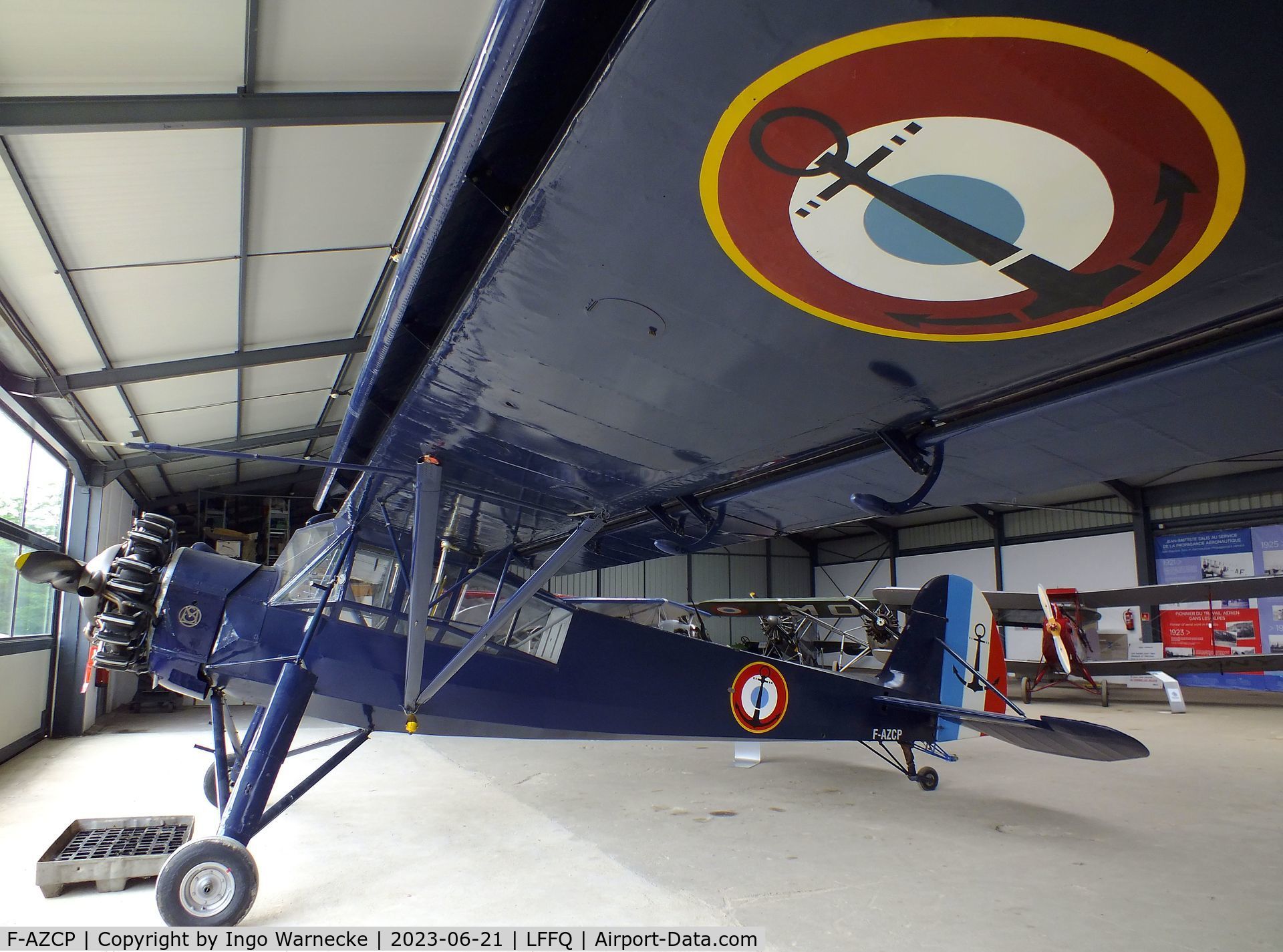 F-AZCP, Morane-Saulnier MS-502 Criquet C/N 320, Morane-Saulnier MS.502 Criquet (post-war french Fi 156 Storch with Salmson radial engine) at the Musee Volant Salis/Aero Vintage Academy, Cerny