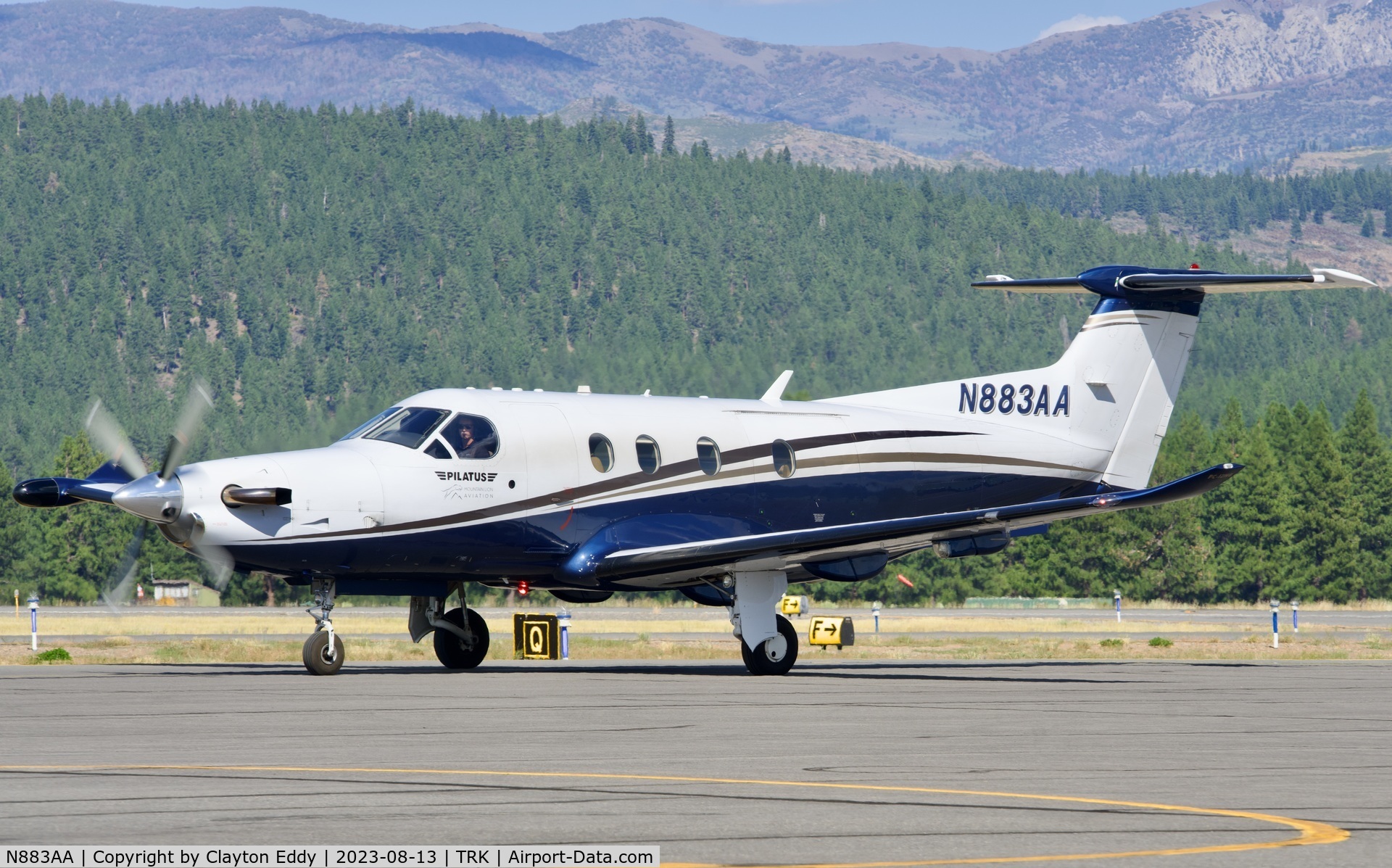 N883AA, 2009 Pilatus PC-12/47E C/N 1177, Truckee Tahoe airport in California 2023.