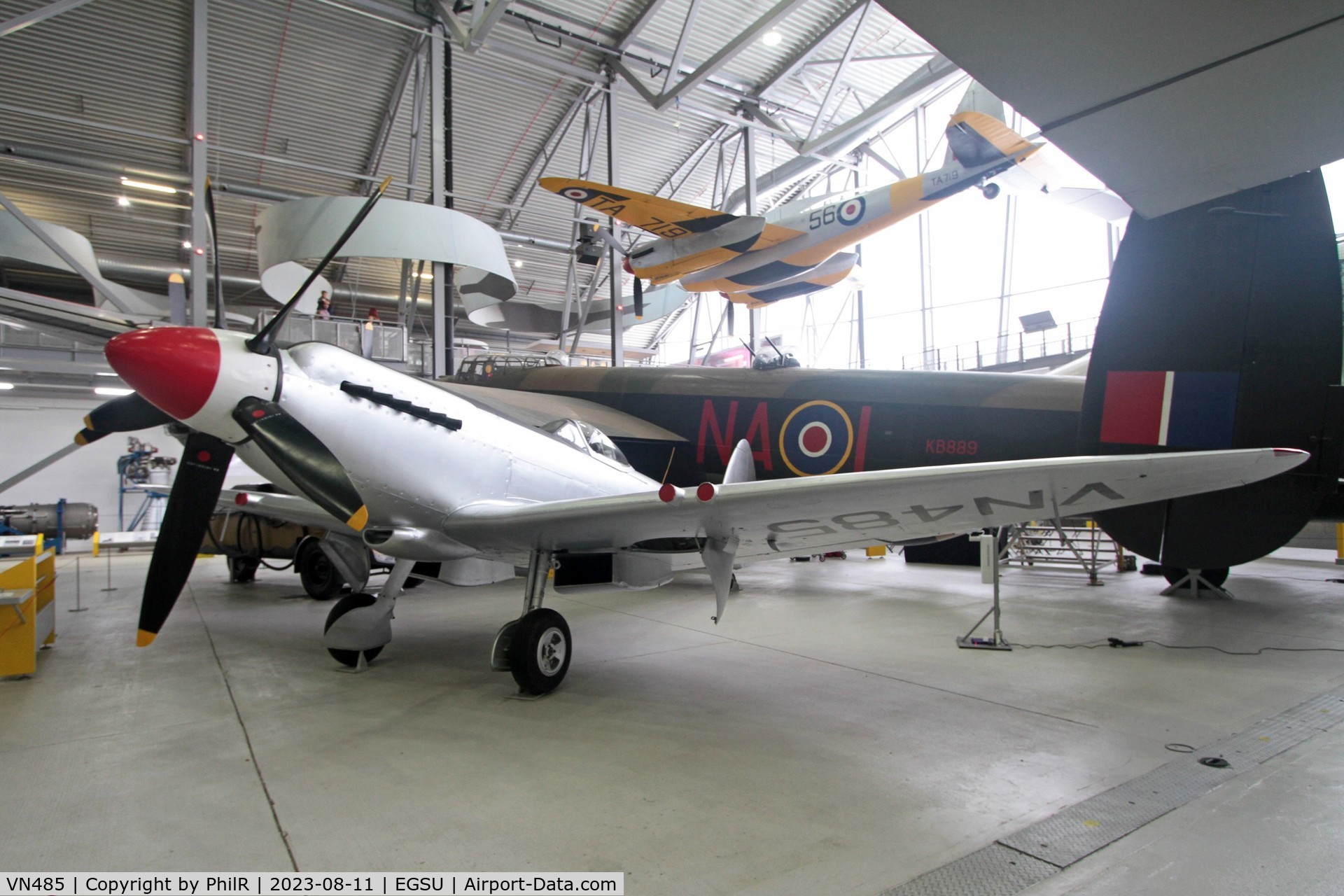 VN485, Supermarine 356 Spitfire F.24 C/N SMAF.21567, VN485 1947 VS Spitfire F24 RAF IWM Duxford