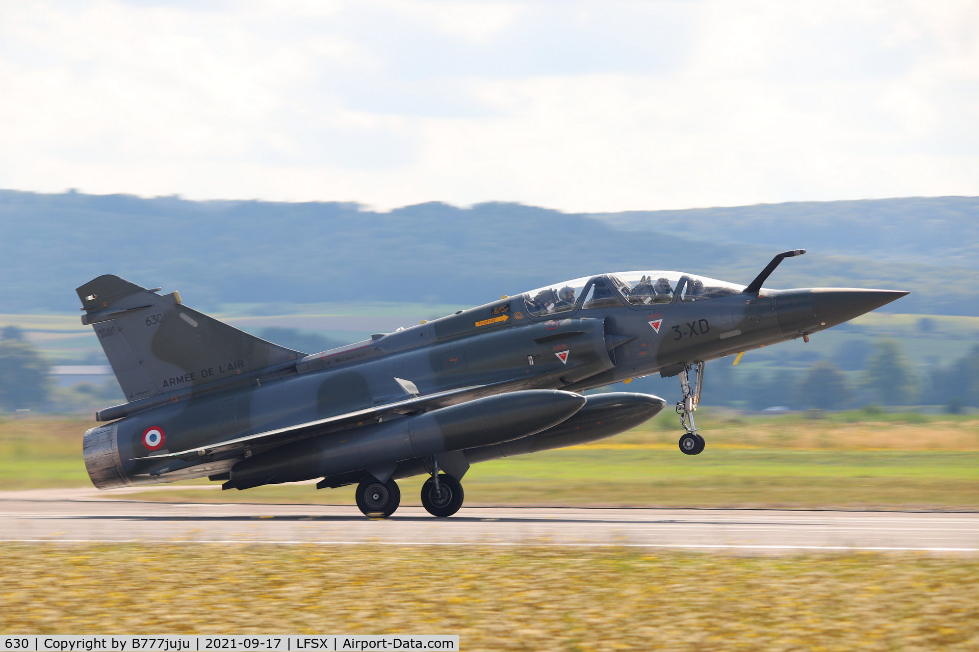 630, Dassault Mirage 2000D C/N 432, during Luxeuil Air Show 2021
new code 3-XD