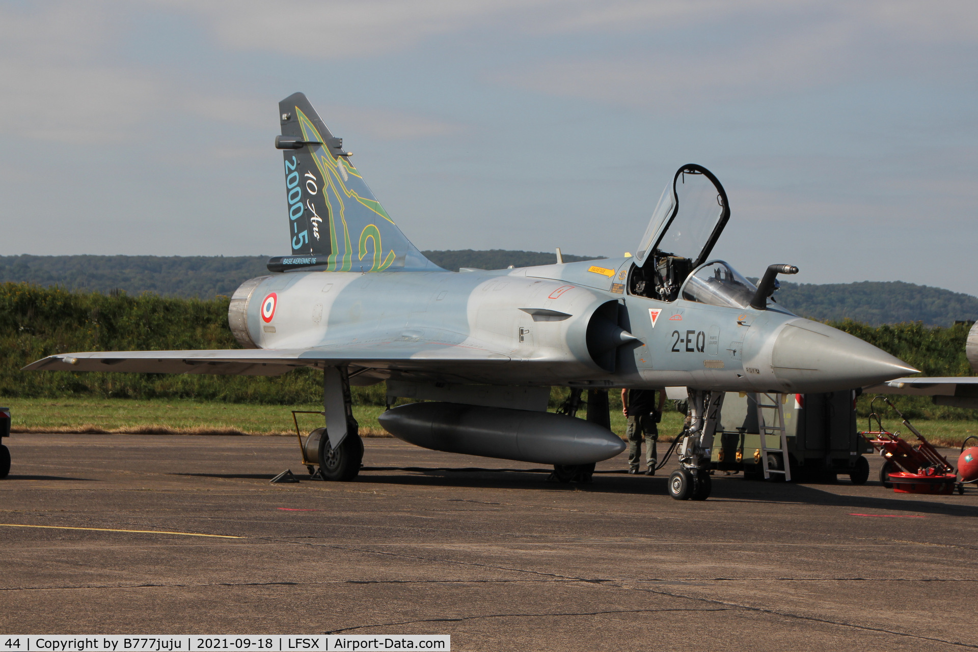 44, Dassault Mirage 2000-5F C/N 208, during Luxeuil Air Show 2021
peint for 10 service years Mirage 2000-5F at 2EC