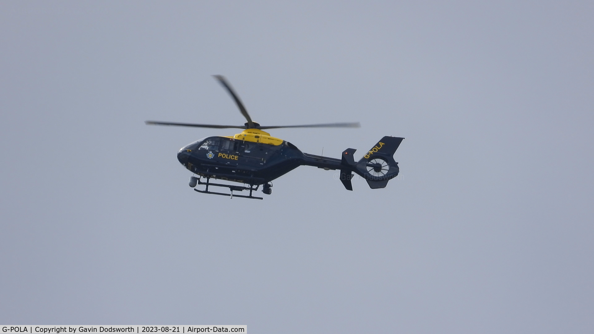 G-POLA, 2010 Eurocopter EC-135P-2+ C/N 877, Over Darlington on August 21st 2023