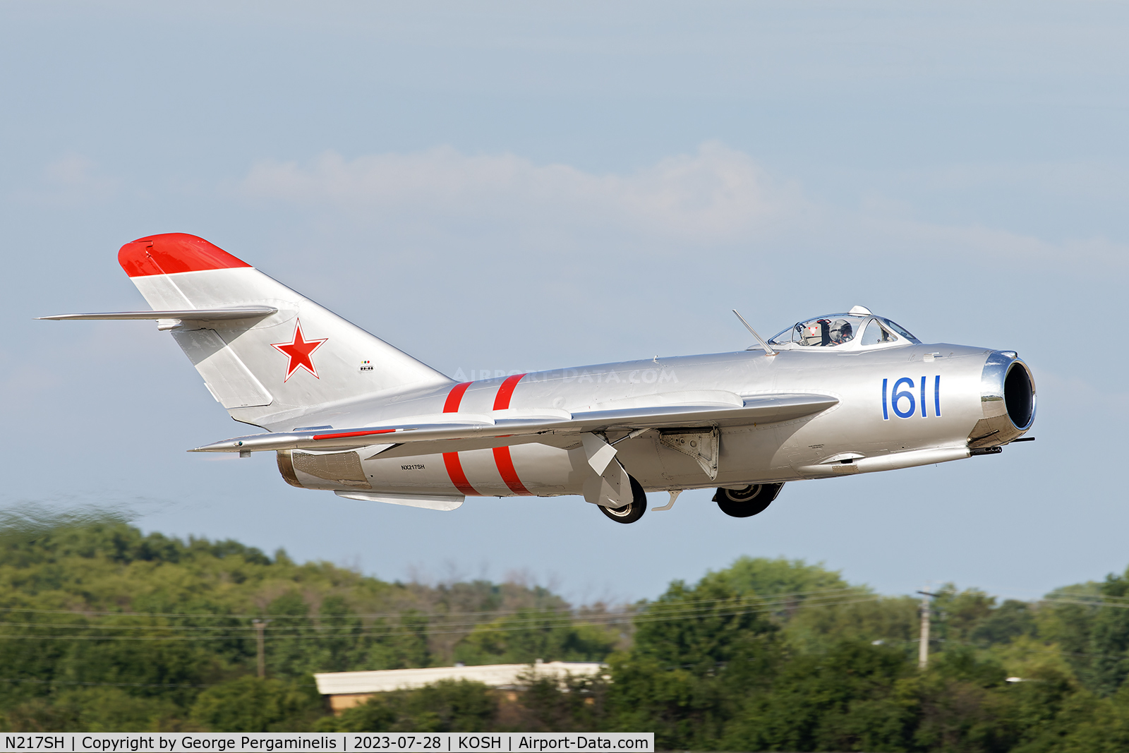 N217SH, 1959 PZL-Mielec Lim-5 (MiG-17F) C/N 1C1611, Oshkosh 2023.