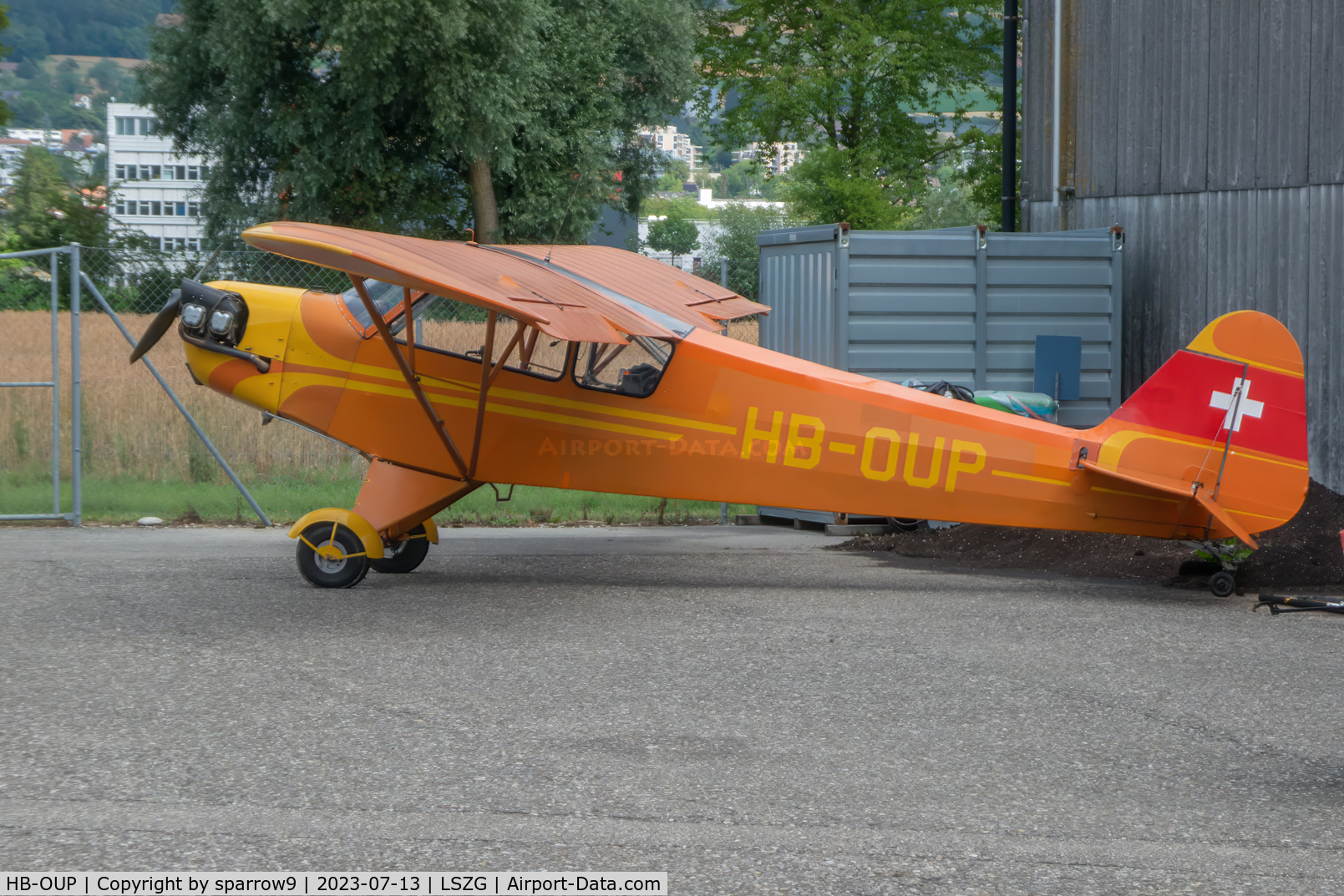 HB-OUP, 1944 Piper L-4J Grasshopper (J3C-65D) C/N 12530, Reregistered 1988-03-31 with a RR O-200-A-engine.
