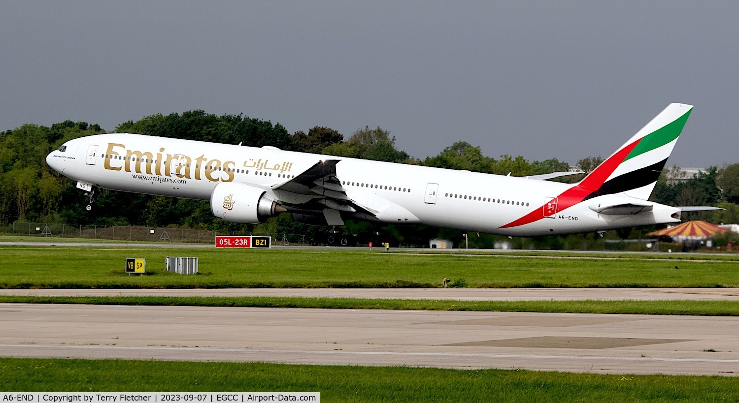 A6-END, 2012 Boeing 777-31H/ER C/N 41084, At Manchester Airport