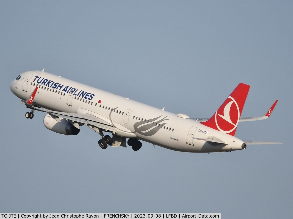 TC-JTE, 2015 Airbus A321-231 C/N 6869, Bordeaux (BOD)	Istanbul (IST)	TK1392