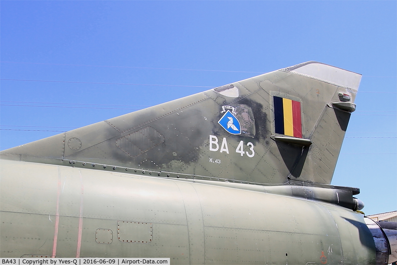 BA43, SABCA Mirage 5BA C/N 43, SABCA Mirage 5BA, preserved at les amis de la 5ème escadre Museum, Orange