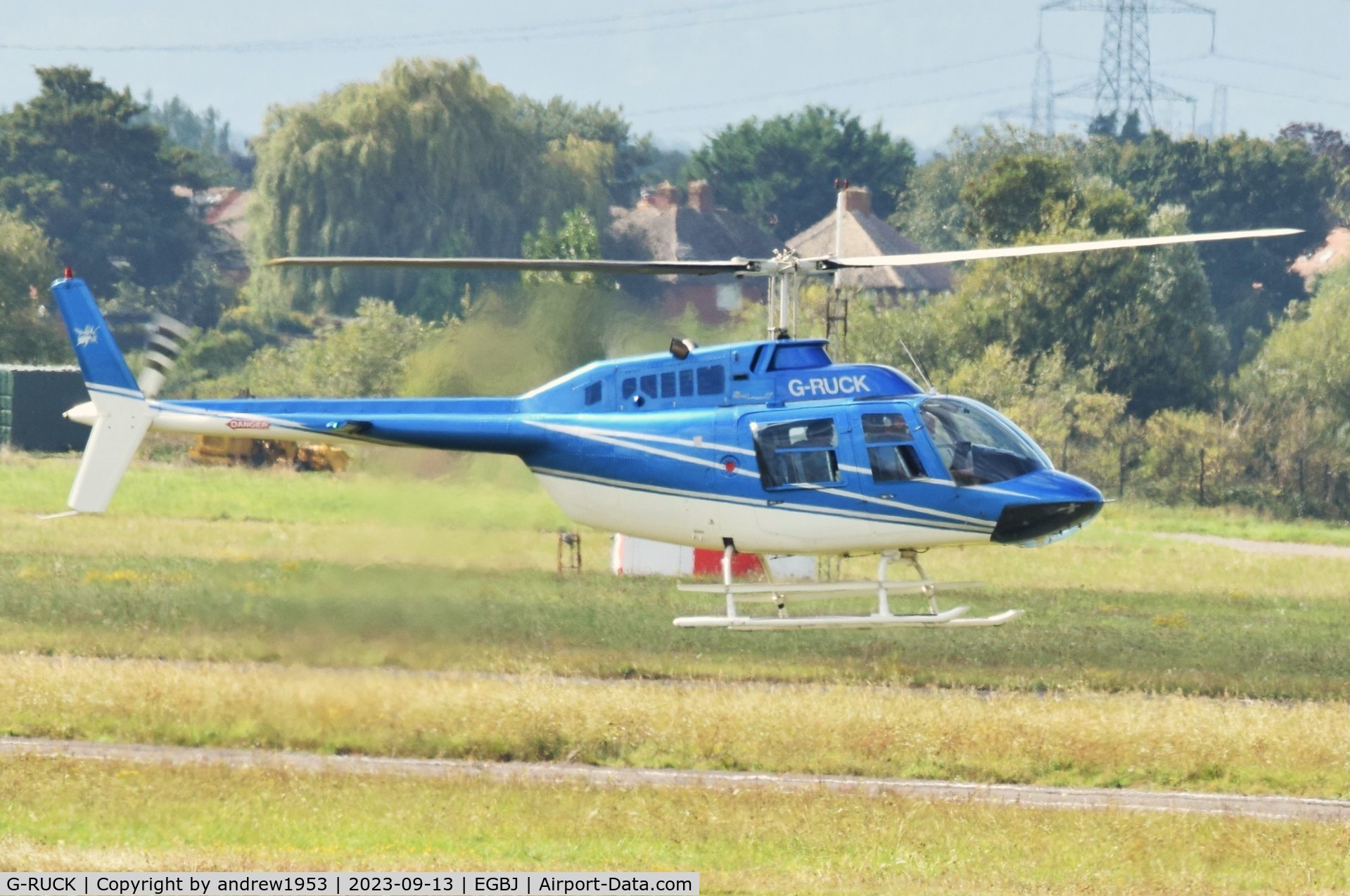 G-RUCK, 1989 Bell 206B Jetranger III C/N 4054, G-RUCK at Gloucestershire Airport.