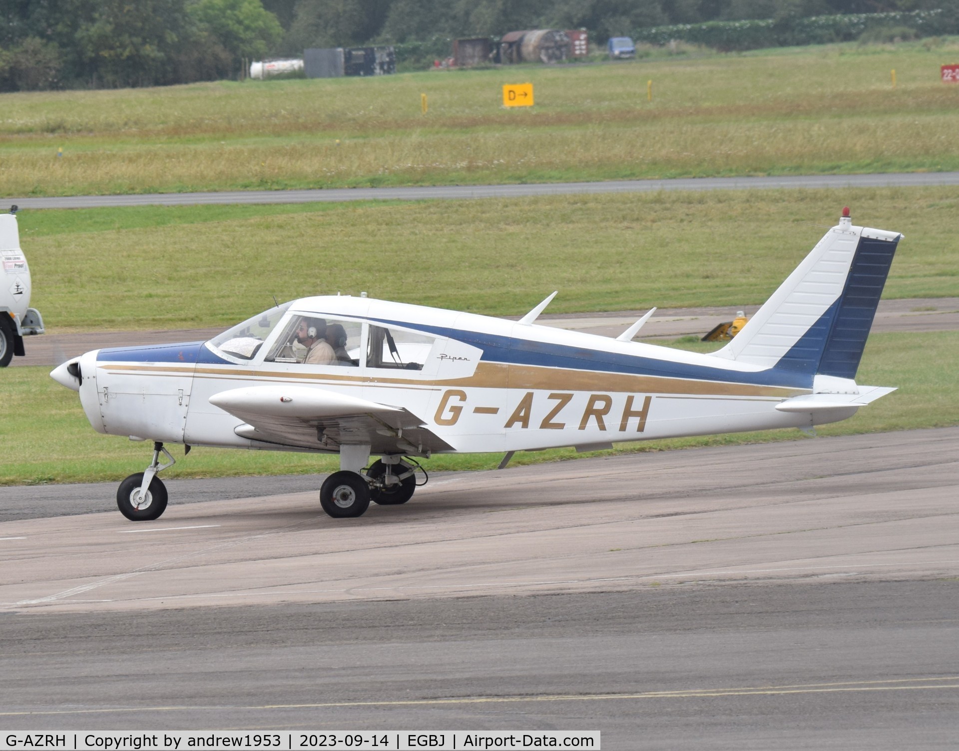 G-AZRH, 1971 Piper PA-28-140 Cherokee C/N 28-7125585, G-AZRH at Gloucestershire Airport.