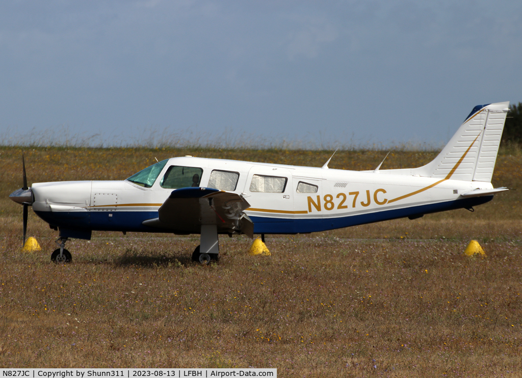 N827JC, Piper PA-32R-301 Saratoga SP C/N 32R-8113044, Parked in the grass