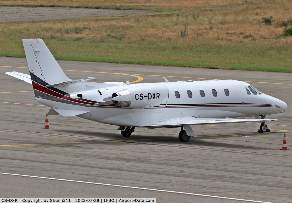 CS-DXR, 2007 Cessna 560 Citation Excel C/N 560-5748, Parked at the General Aviation area...
