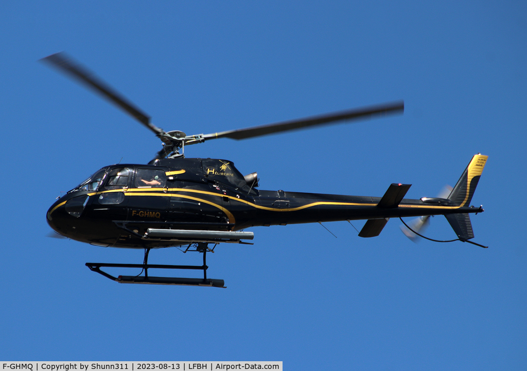 F-GHMQ, Eurocopter AS-350B-2 Ecureuil C/N 2525, Passing above the airport...