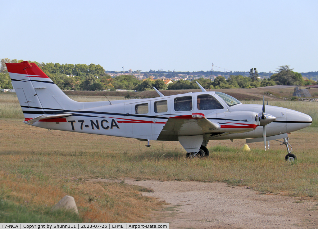 T7-NCA, 1976 Beech 58 Baron Baron C/N TH-776, Parked...
