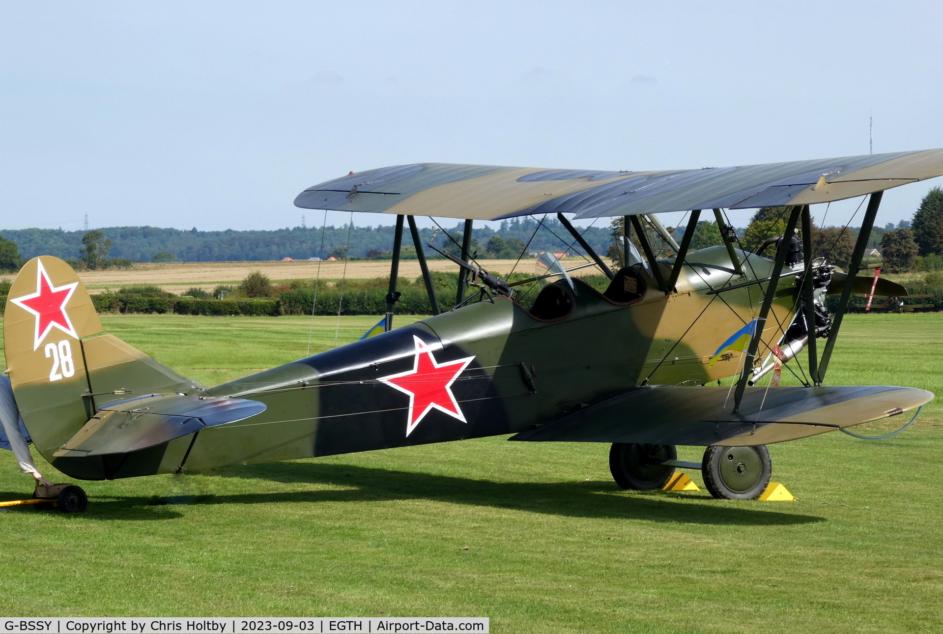 G-BSSY, 1944 Polikarpov Po-2 C/N 0094, 1944 Polikarpov rolled out for the Vintage Airshow at Old Warden 2023