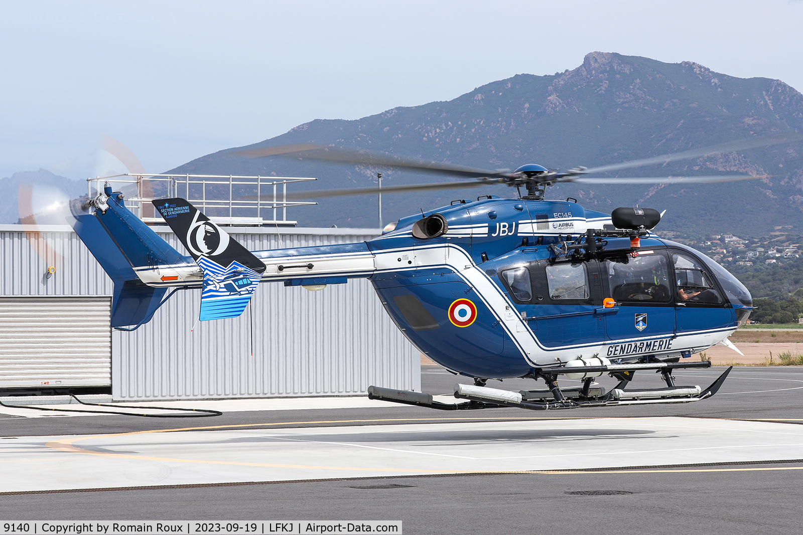 9140, Eurocopter-Kawasaki EC-145 (BK-117C-2) C/N 9140, 60 years of SAG Ajaccio