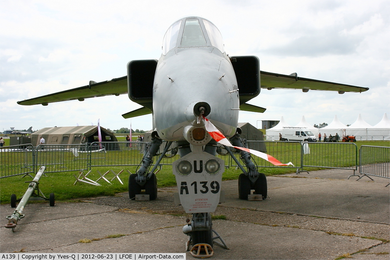 A139, Sepecat Jaguar A C/N A139, Sepecat Jaguar A, Preserved at Euvreux-Fauville Air Base 105 (LFOE)