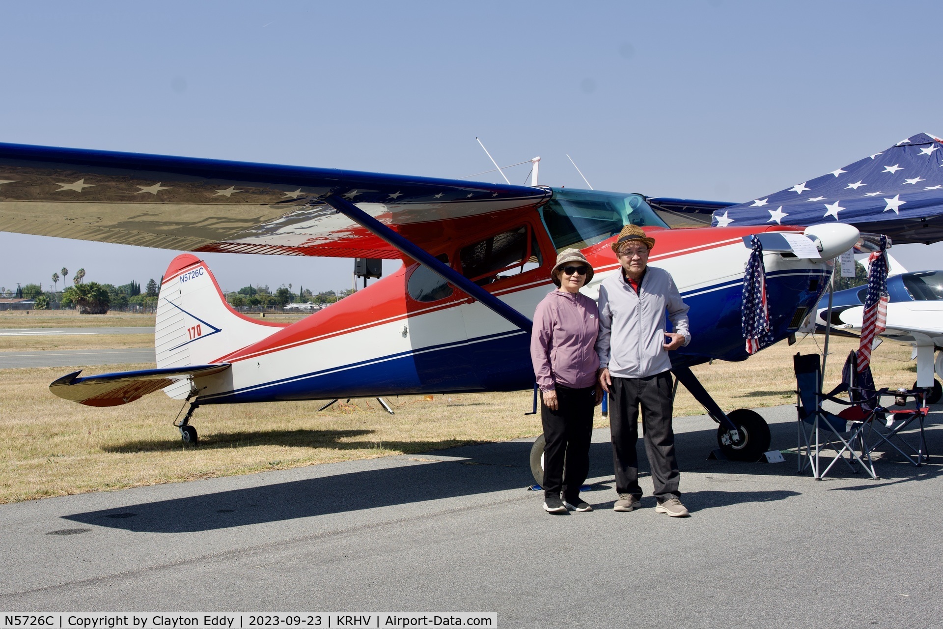 N5726C, 1950 Cessna 170A C/N 19680, Reid-Hillview Airport Community Day California 2023.