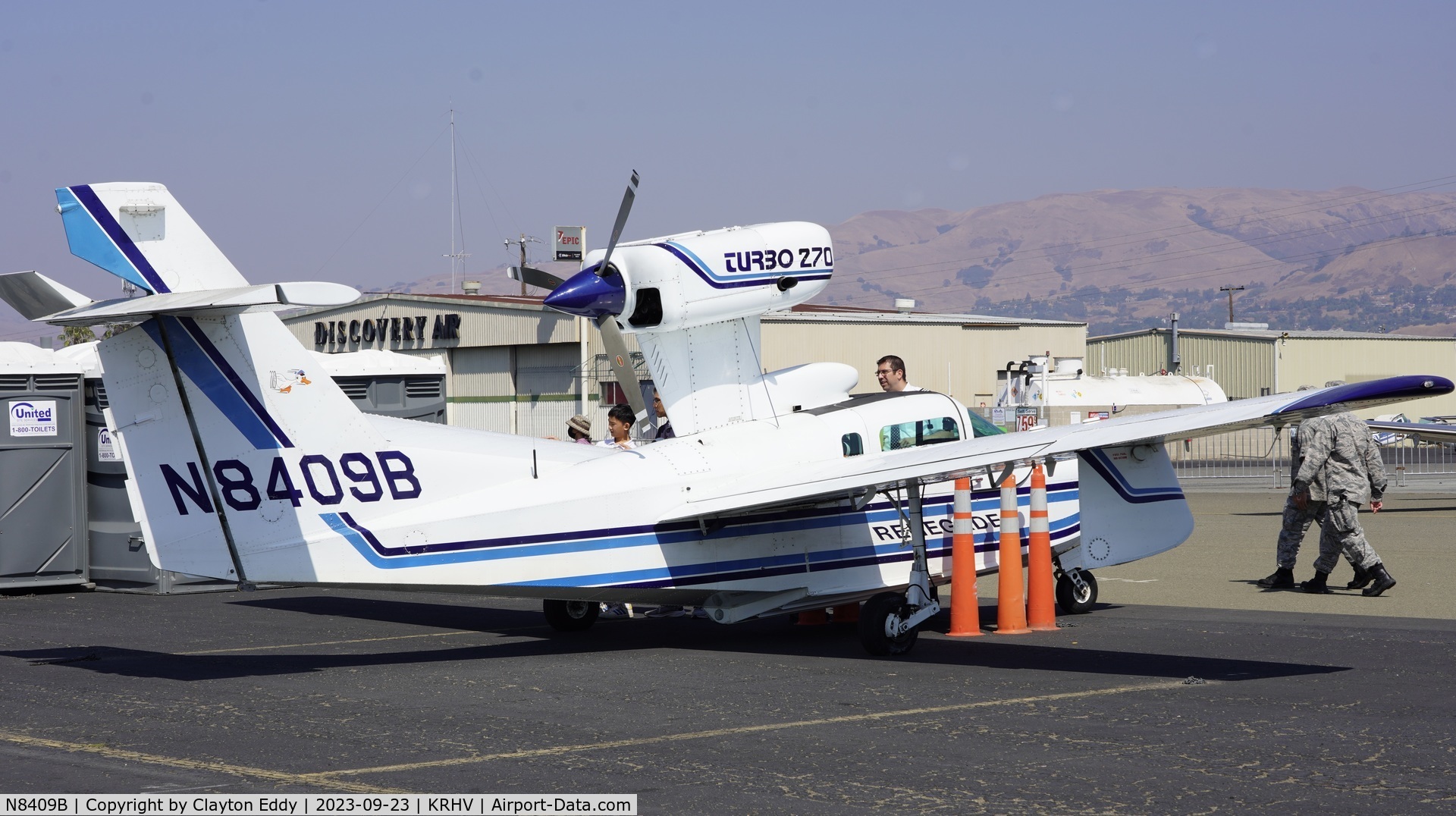 N8409B, 1987 Aerofab Inc Lake LA-250 C/N 63, Reid-Hillview Airport Community Day California 2023.