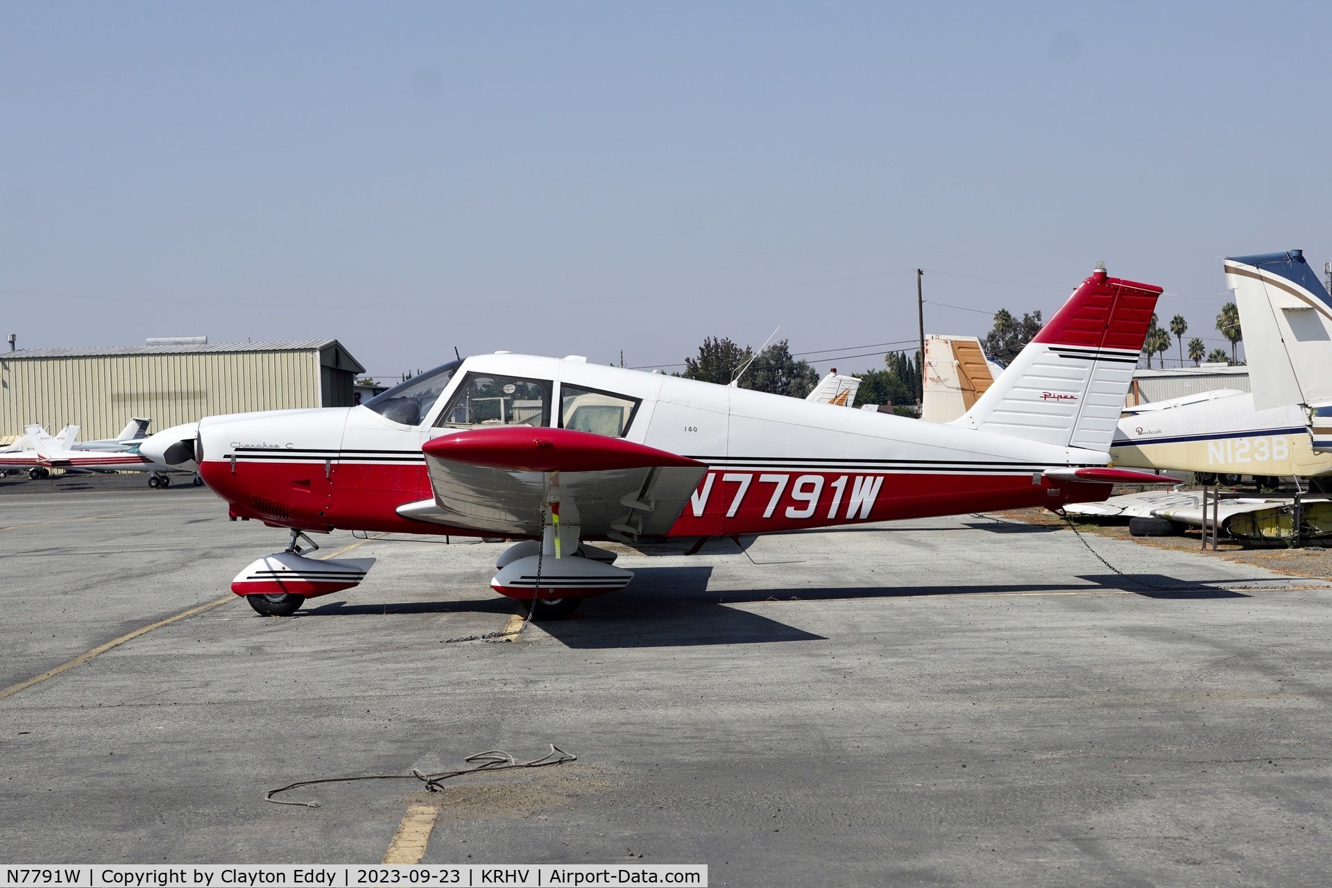 N7791W, 1964 Piper PA-28-180 C/N 28-1801, Reid-Hillview Airport Community Day California 2023.