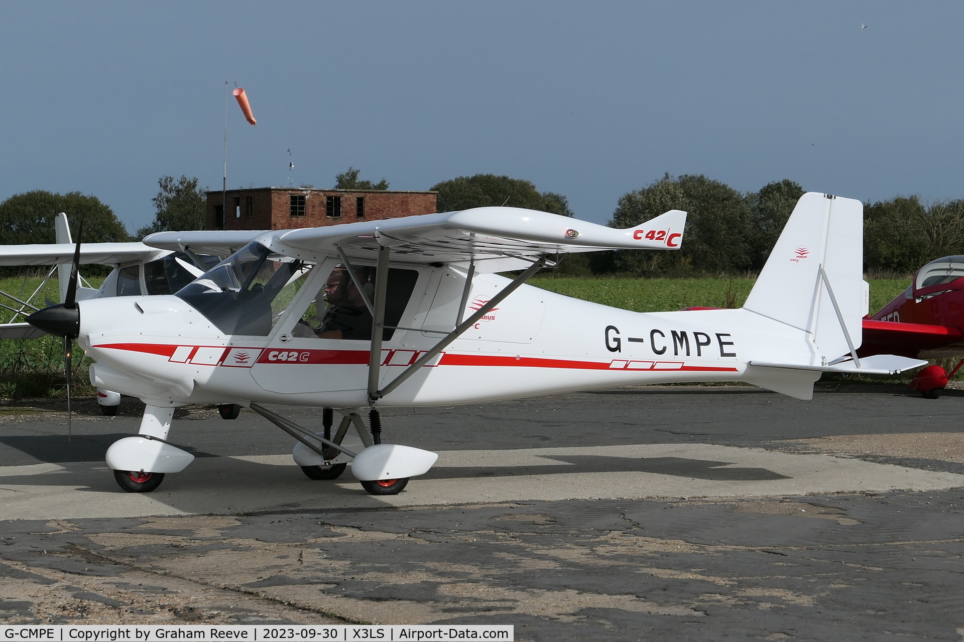G-CMPE, 2023 Comco Ikarus C42 FB100 Charlie C/N 2203-7682, About to depart from Little Snoring.