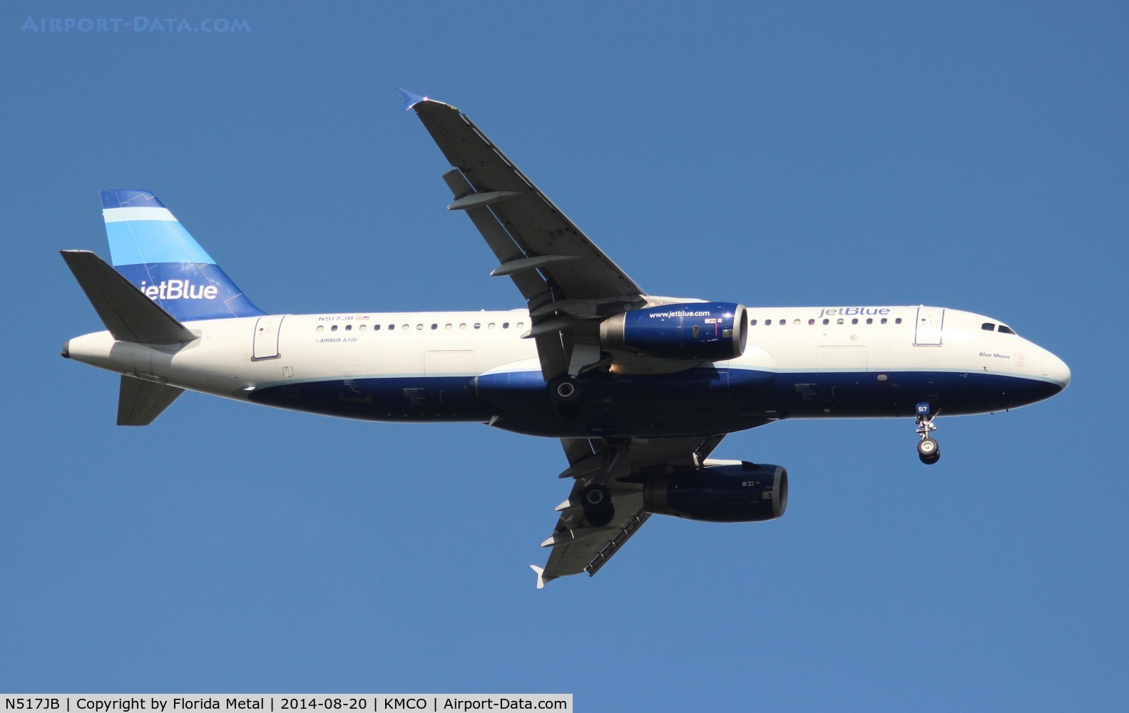 N517JB, 2000 Airbus A320-232 C/N 1327, JBU A320 zx