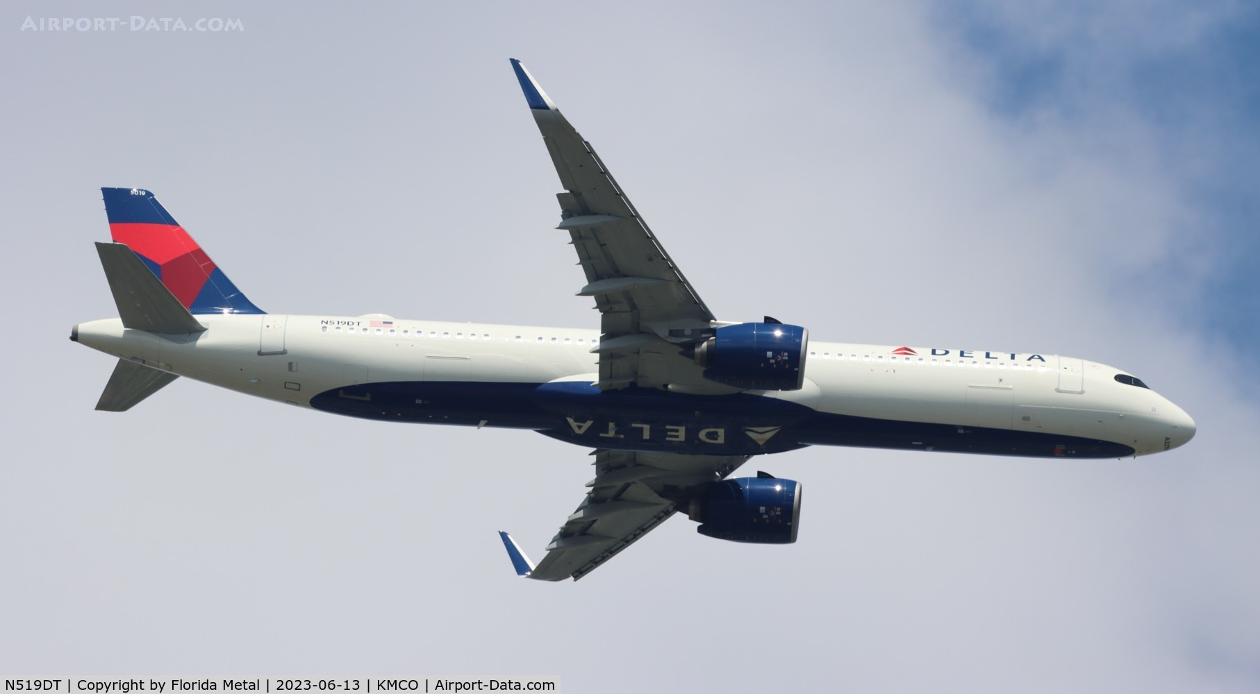 N519DT, Airbus A321-271NX C/N 11198, DAL A321N zx KLAX-MCO