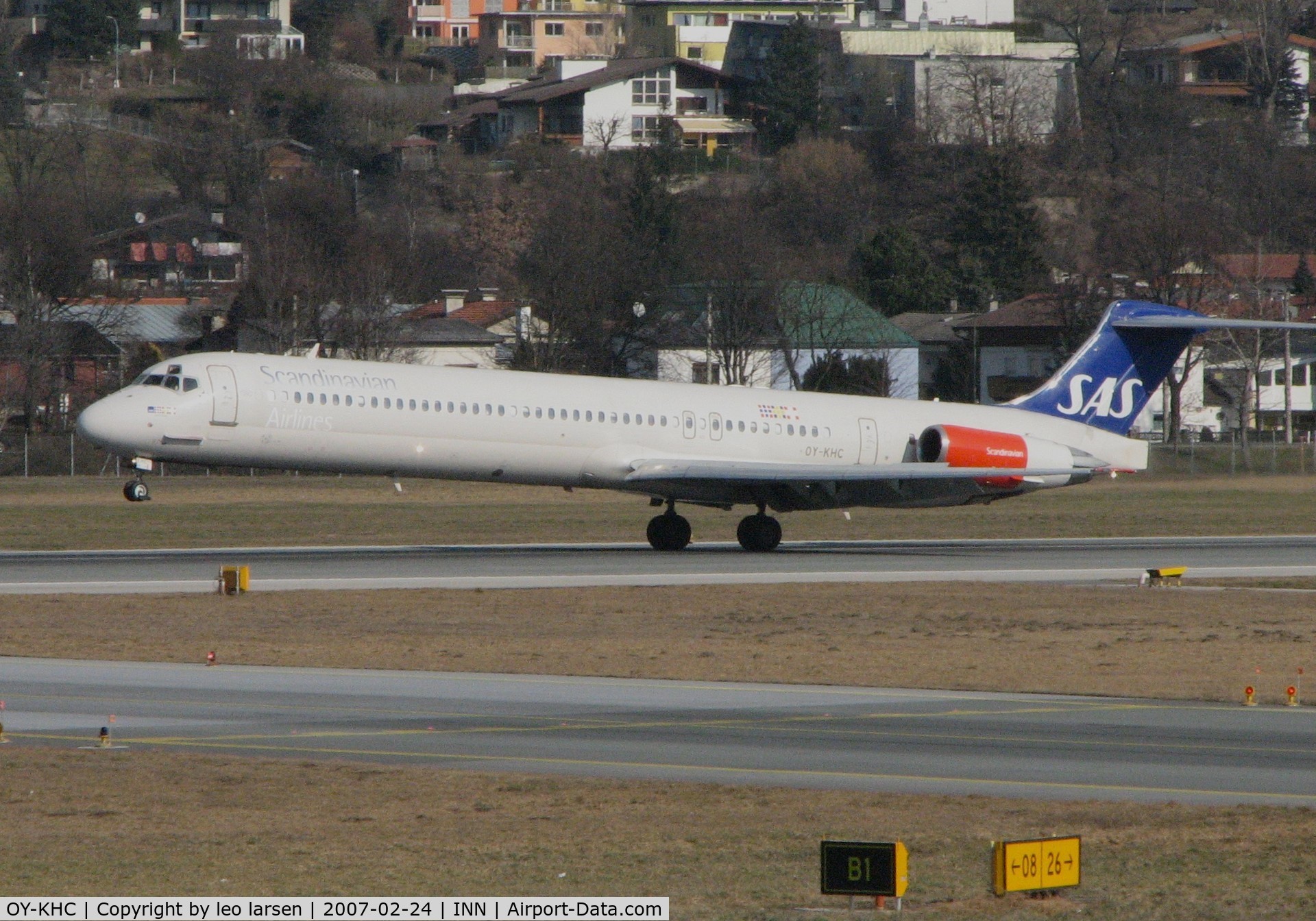 OY-KHC, 1986 McDonnell Douglas MD-82 (DC-9-82) C/N 49436, Innsbruck 24.2.2007