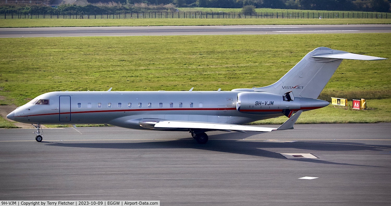 9H-VJM, 2013 Bombardier BD-700-1A10 Global Express 6000 C/N 9630, At Luton Airport