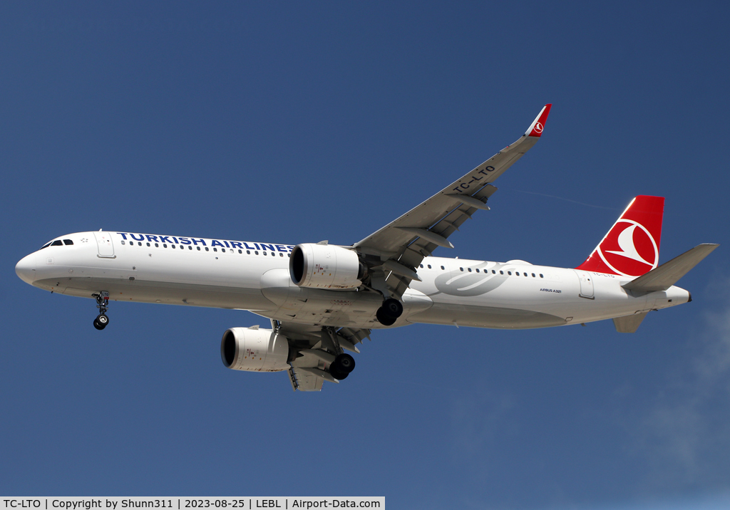 TC-LTO, 2022 Airbus A321-271NX C/N 10947, Landing rwy 24L