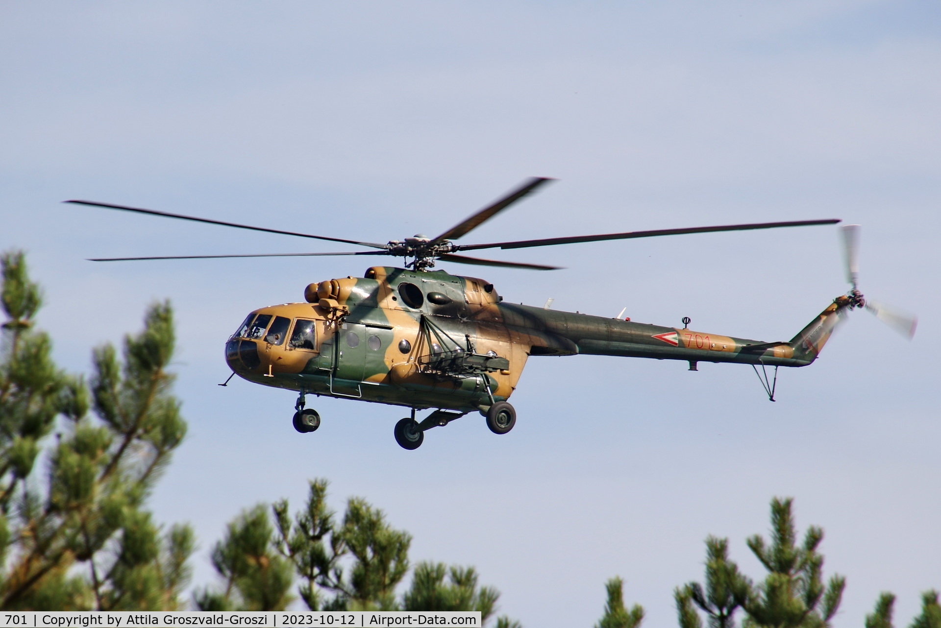 701, 1987 Mil Mi-17 Hip C/N 104M01, Jutas-Ujmajor. The Hungarian airforce is his practising base