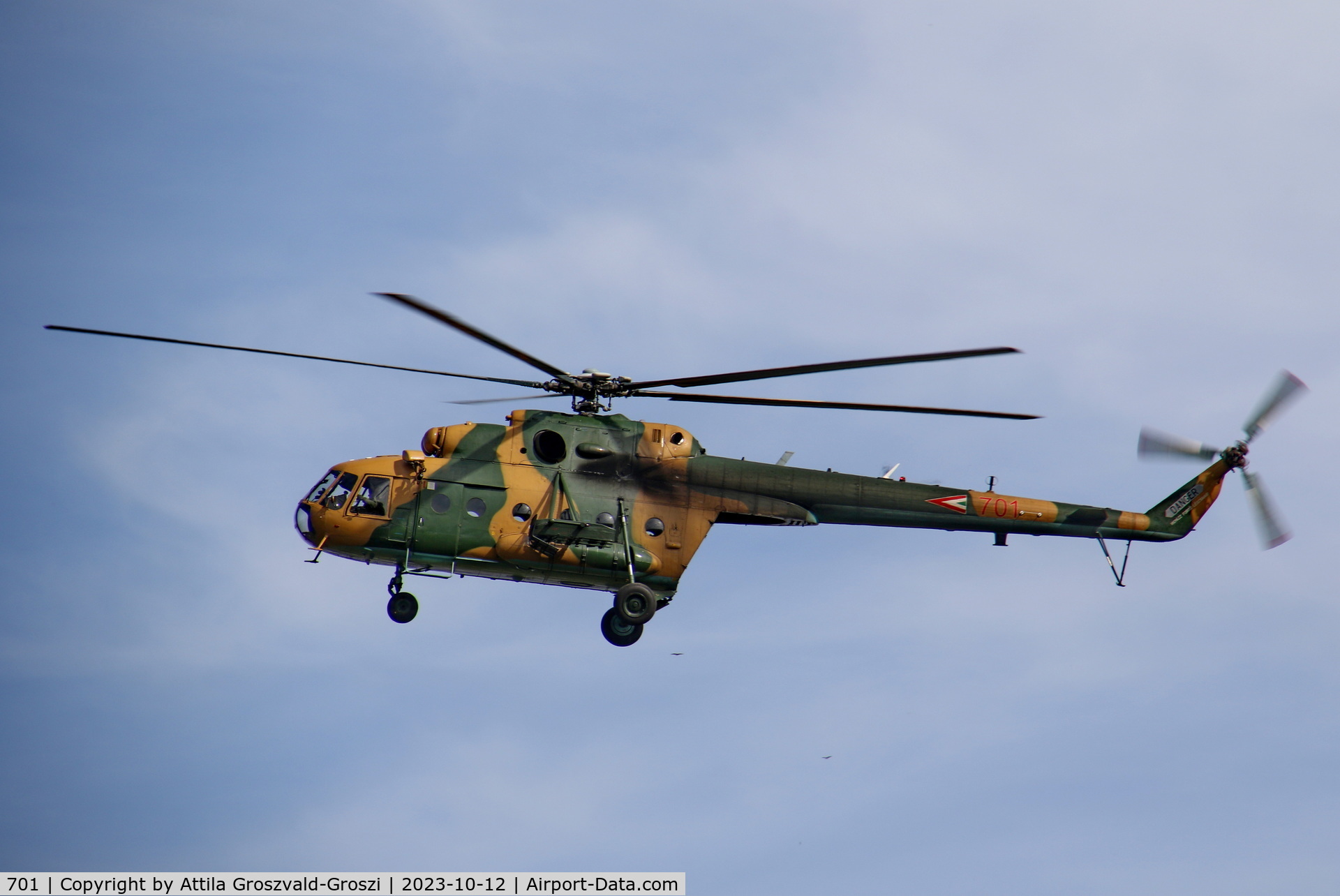 701, 1987 Mil Mi-17 Hip C/N 104M01, Jutas-Ujmajor. The Hungarian airforce is his practising base