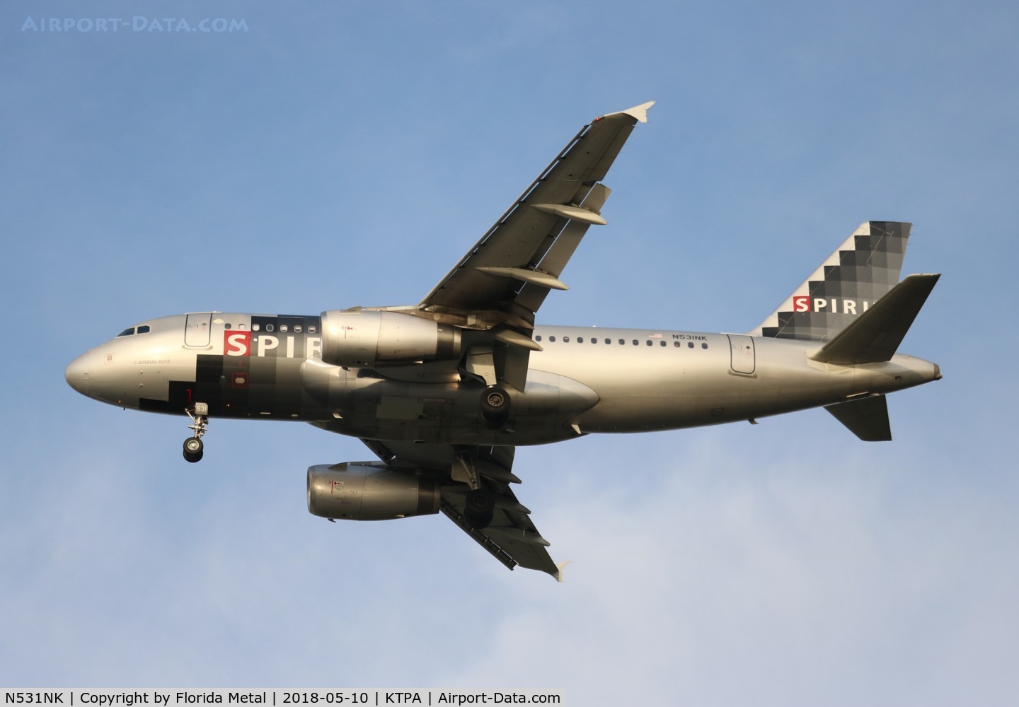 N531NK, 2007 Airbus A319-132 C/N 3026, NKS A319 silver zx FLL-TPA