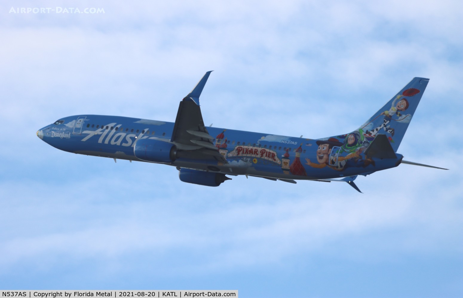 N537AS, 2012 Boeing 737-890 C/N 35204, ASA Pixar 738 zx ATL-SEA