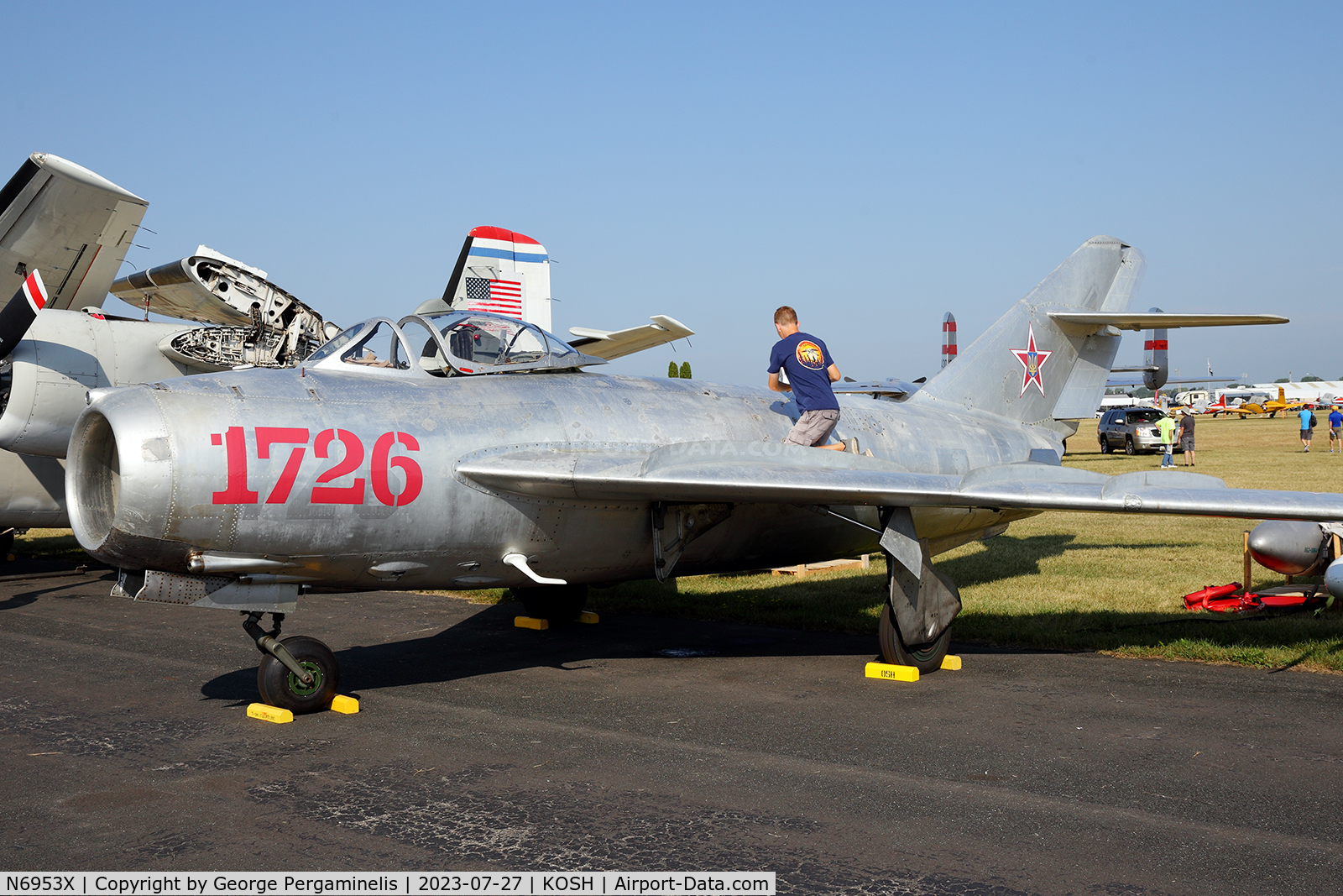 N6953X, PZL-Mielec Lim-6 (MiG-17) C/N 1J0511, Oshkosh 2023.
