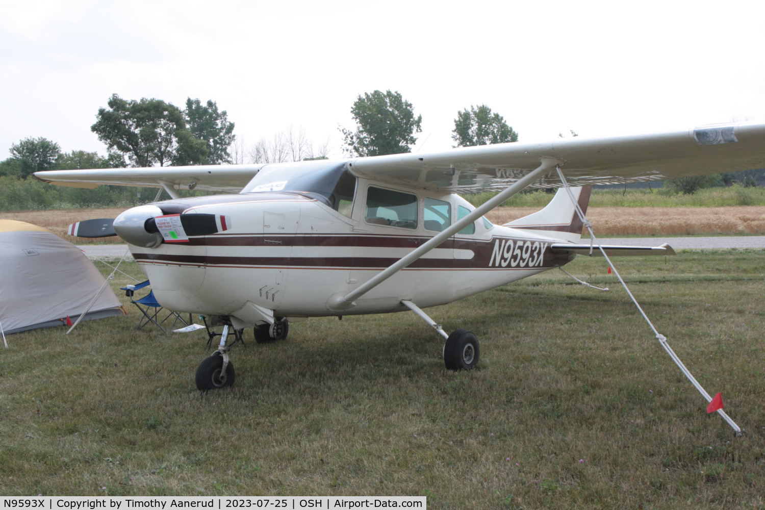 N9593X, 1962 Cessna 210B C/N 21057893, 1962 Cessna 210B, c/n: 21057893. AirVenture 2023