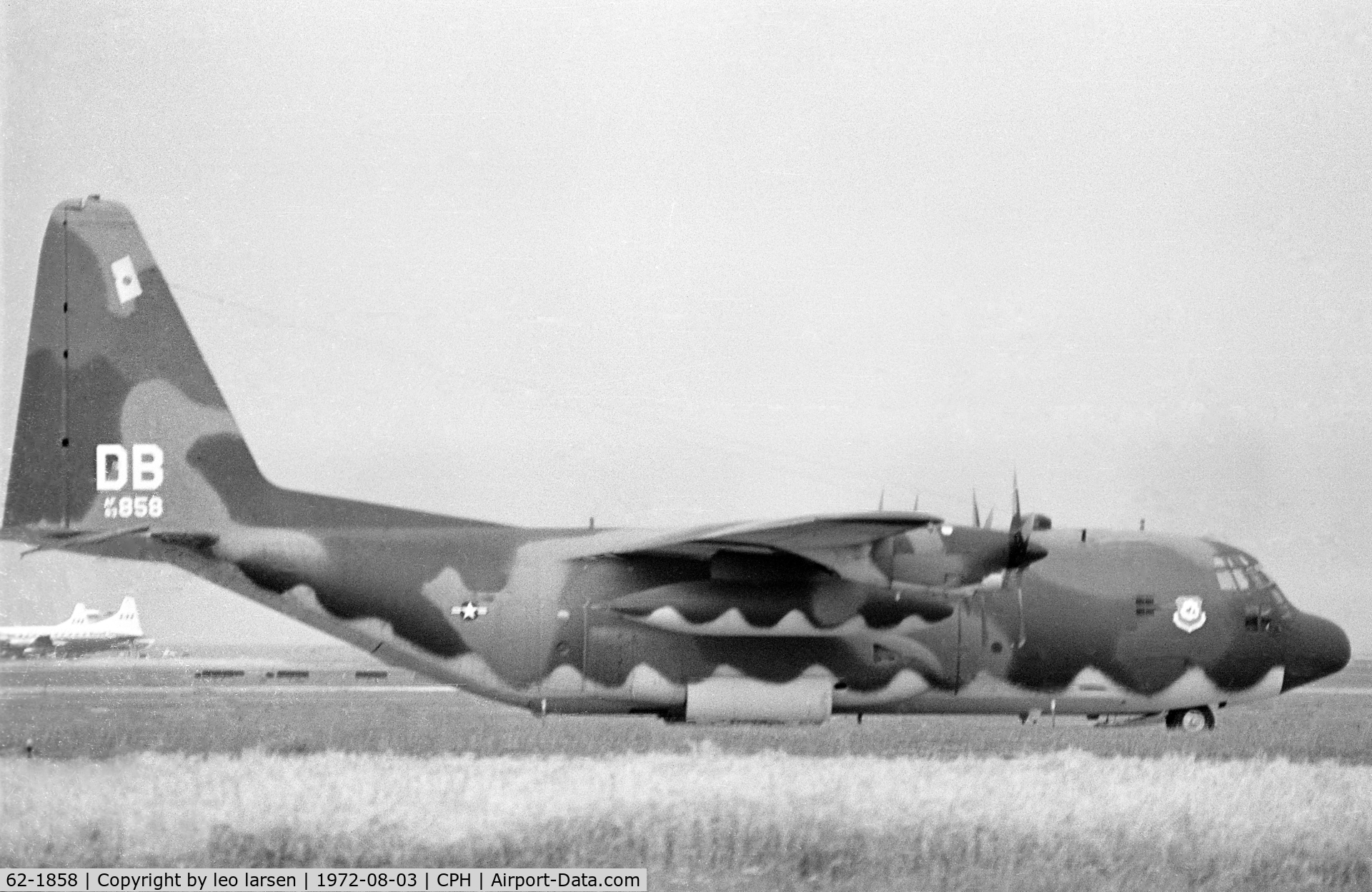 62-1858, 1962 Lockheed C-130E Hercules C/N 382-3822, Copenhagen 3.8.1972